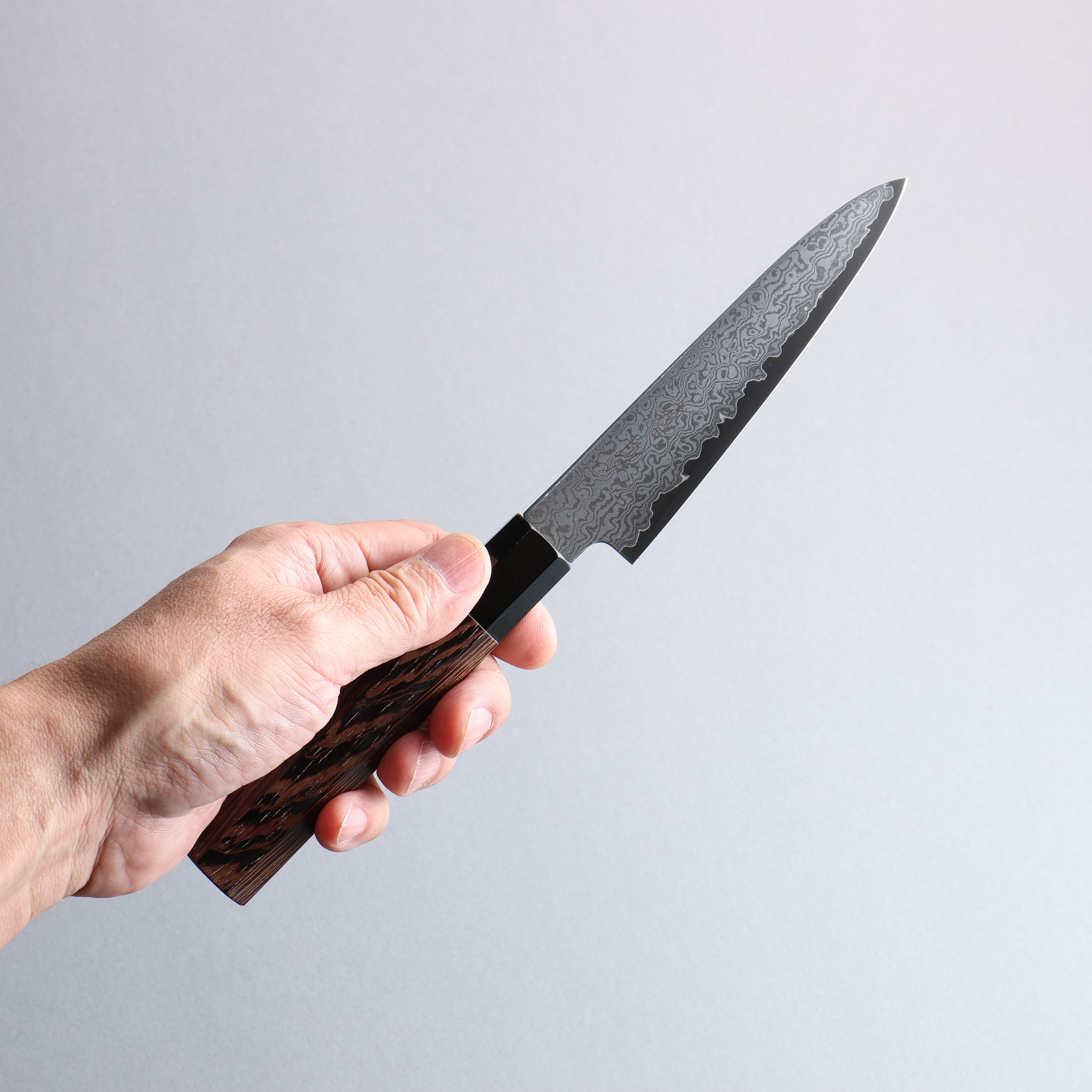 Seisuke VG10 Damascus Petty-Utility 120mm Wenge Handle - Japanny - Best Japanese Knife