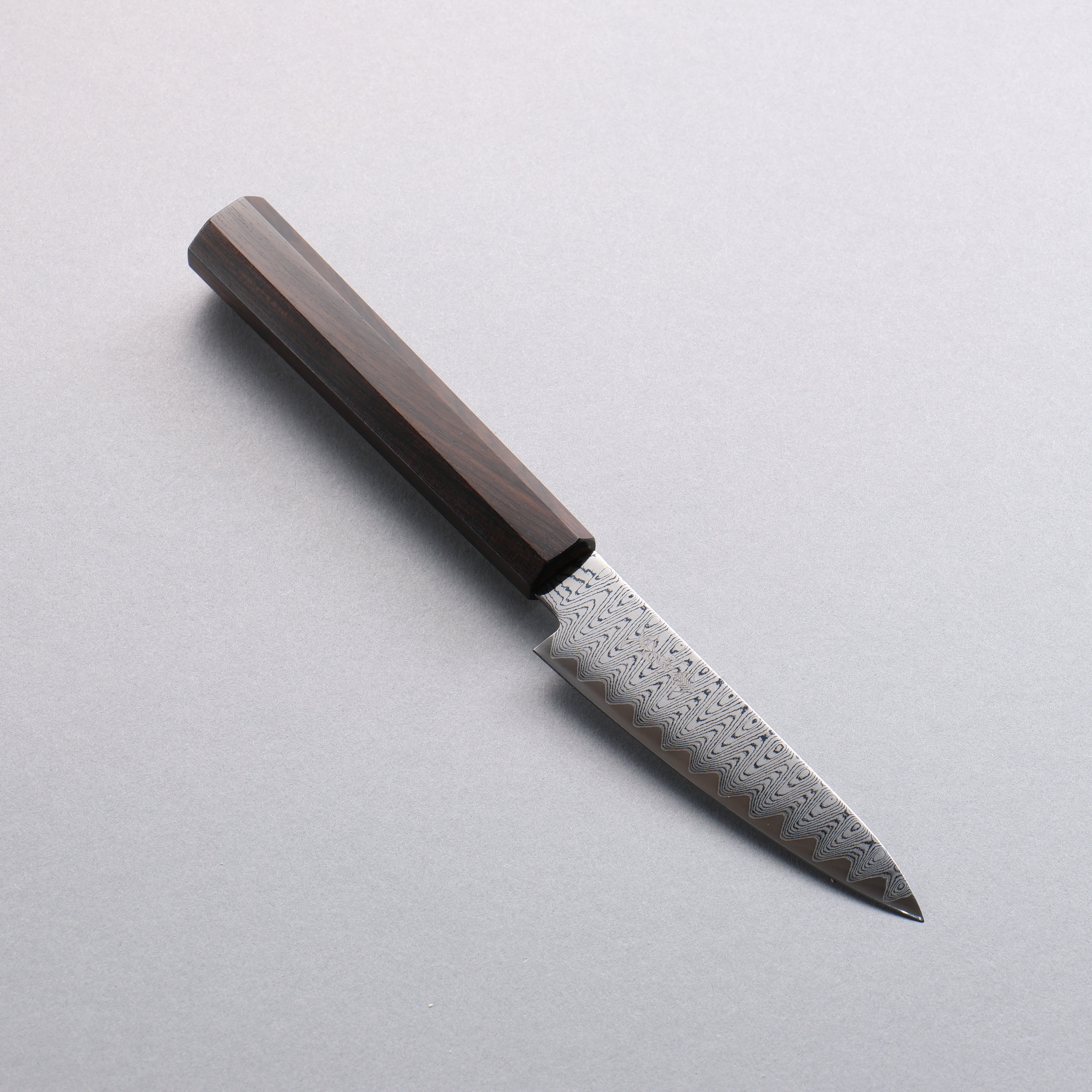 Kanjyo VG10 Damascus Migaki Finished Petty-Utility 105mm Ebony Wood Handle - Japanny - Best Japanese Knife