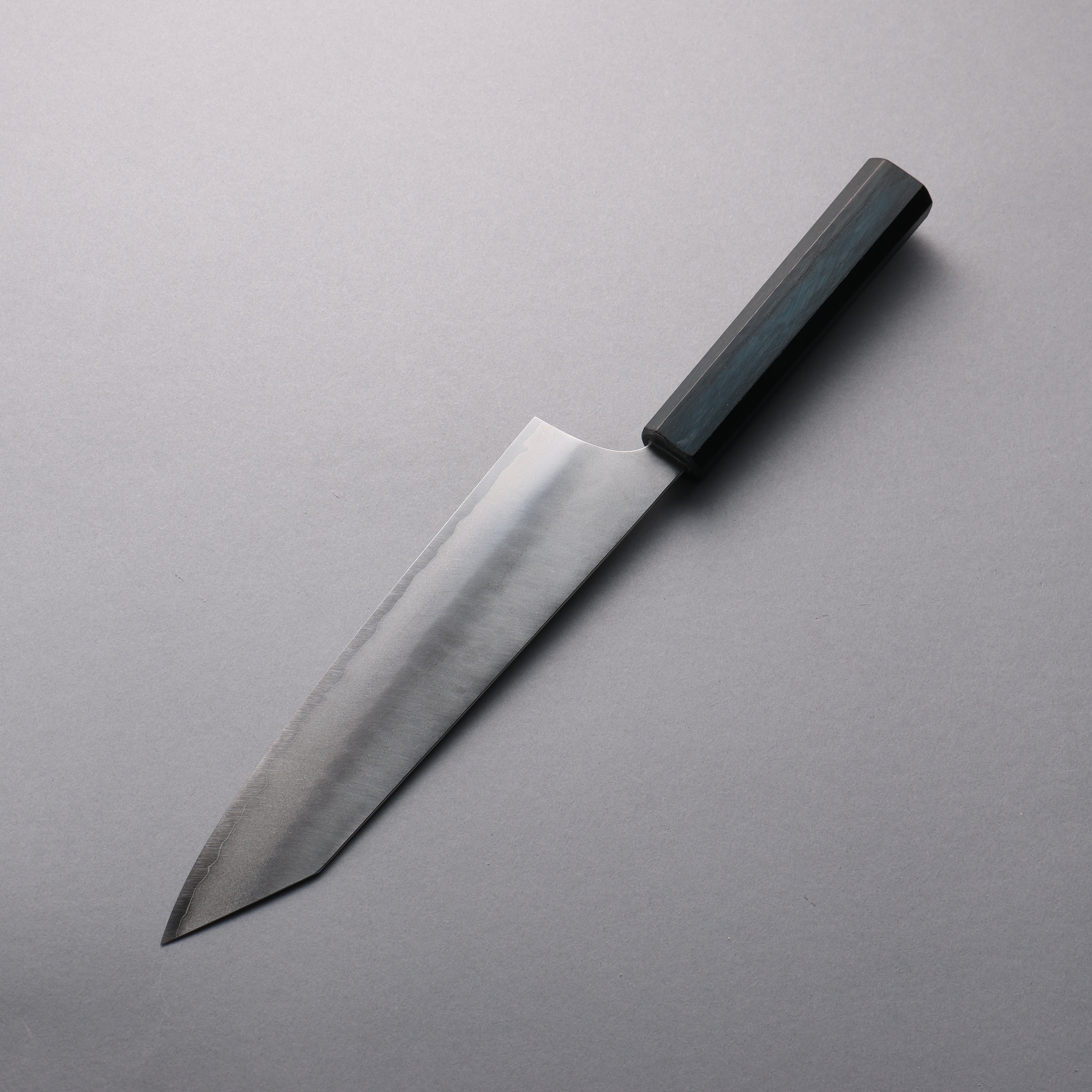Taiki Kawamoto VG10 Lightly Hammered Gyuto 210mm Indigo colored Wood Handle - Japanny - Best Japanese Knife