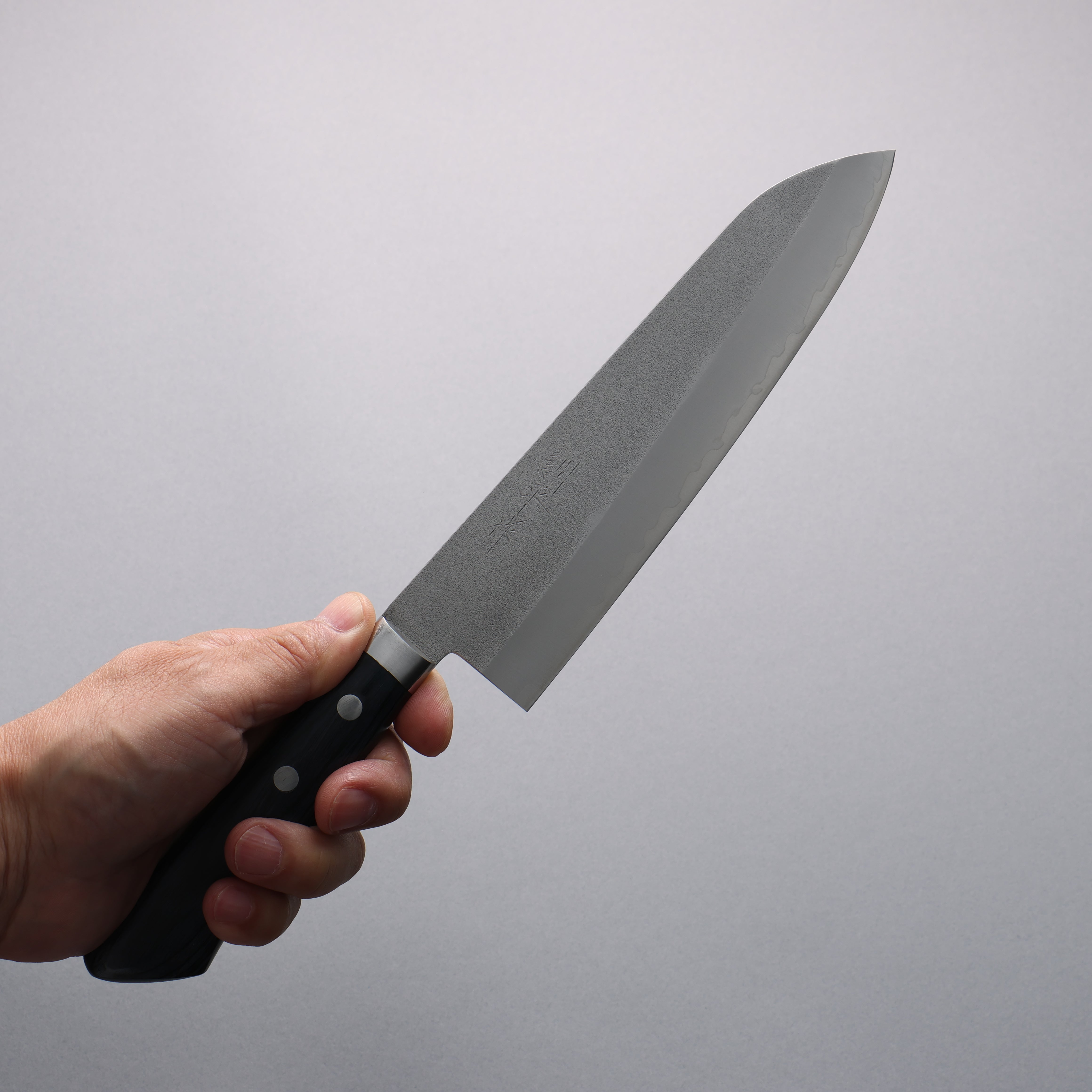 Kunihira VG1 Nashiji Gyuto 180mm Navy blue Pakka wood Handle - Japanny - Best Japanese Knife