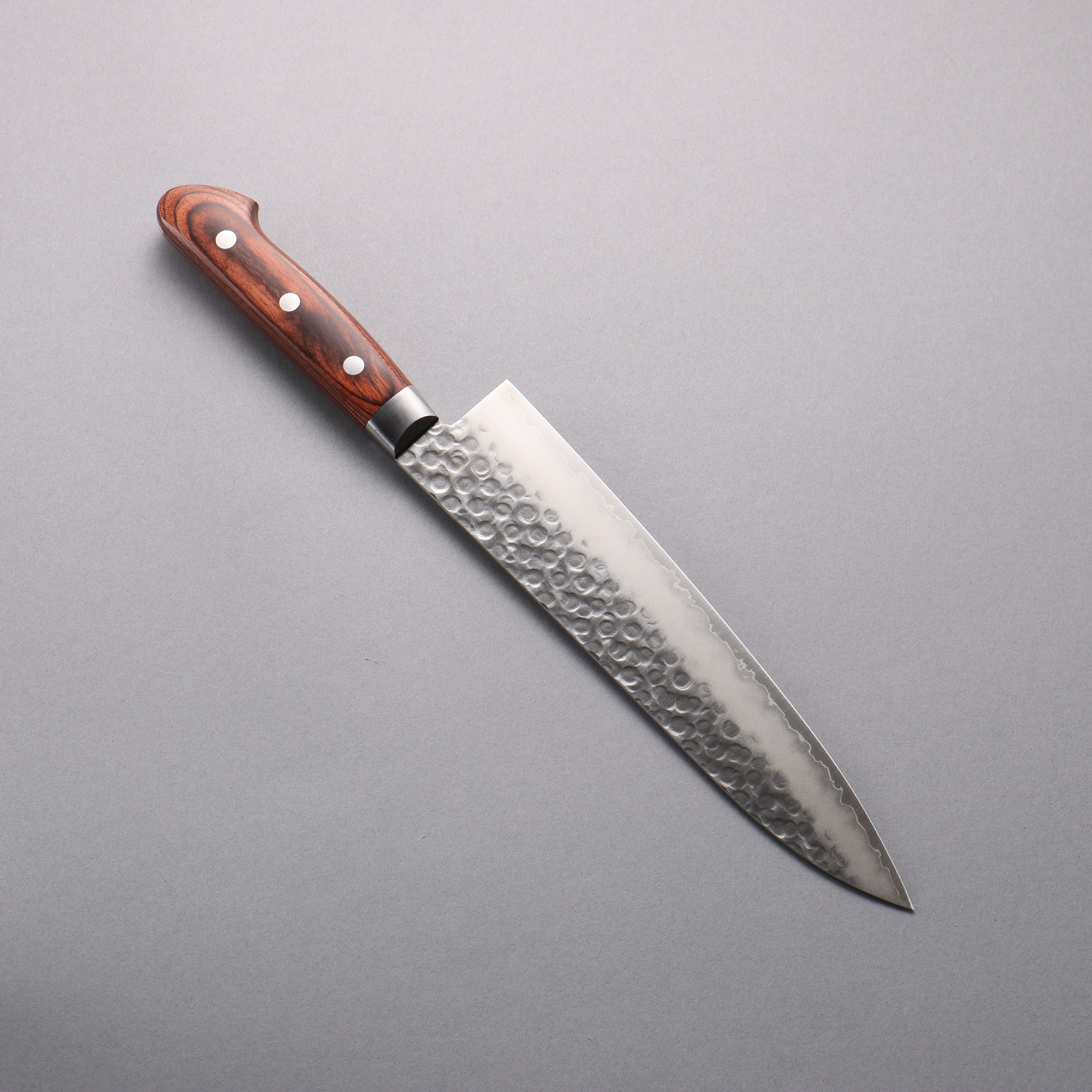 Seisuke VG10 Hammered Gyuto 210mm Mahogany Handle - Japanny - Best Japanese Knife