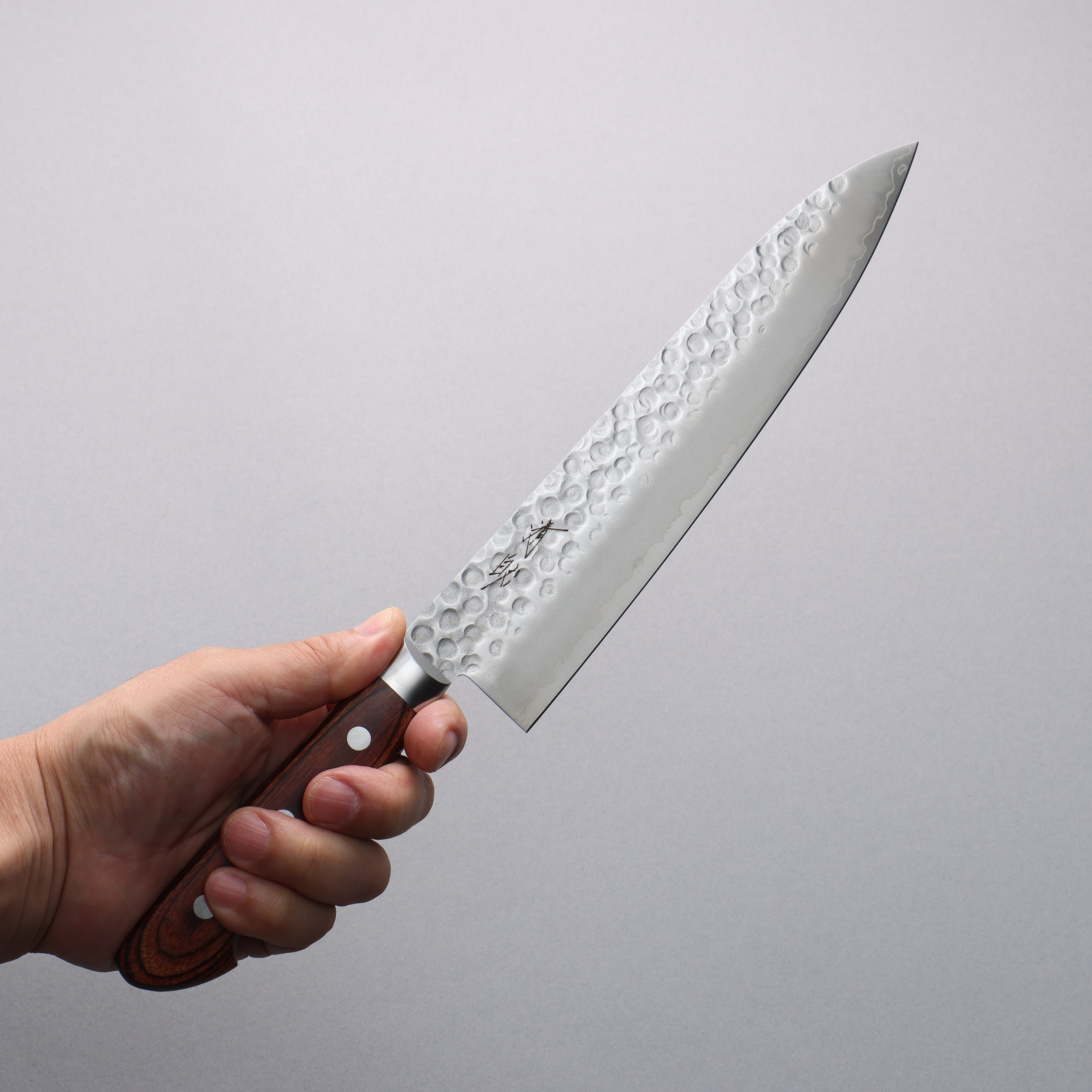 Seisuke VG10 Hammered Gyuto 210mm Mahogany Handle - Japanny - Best Japanese Knife