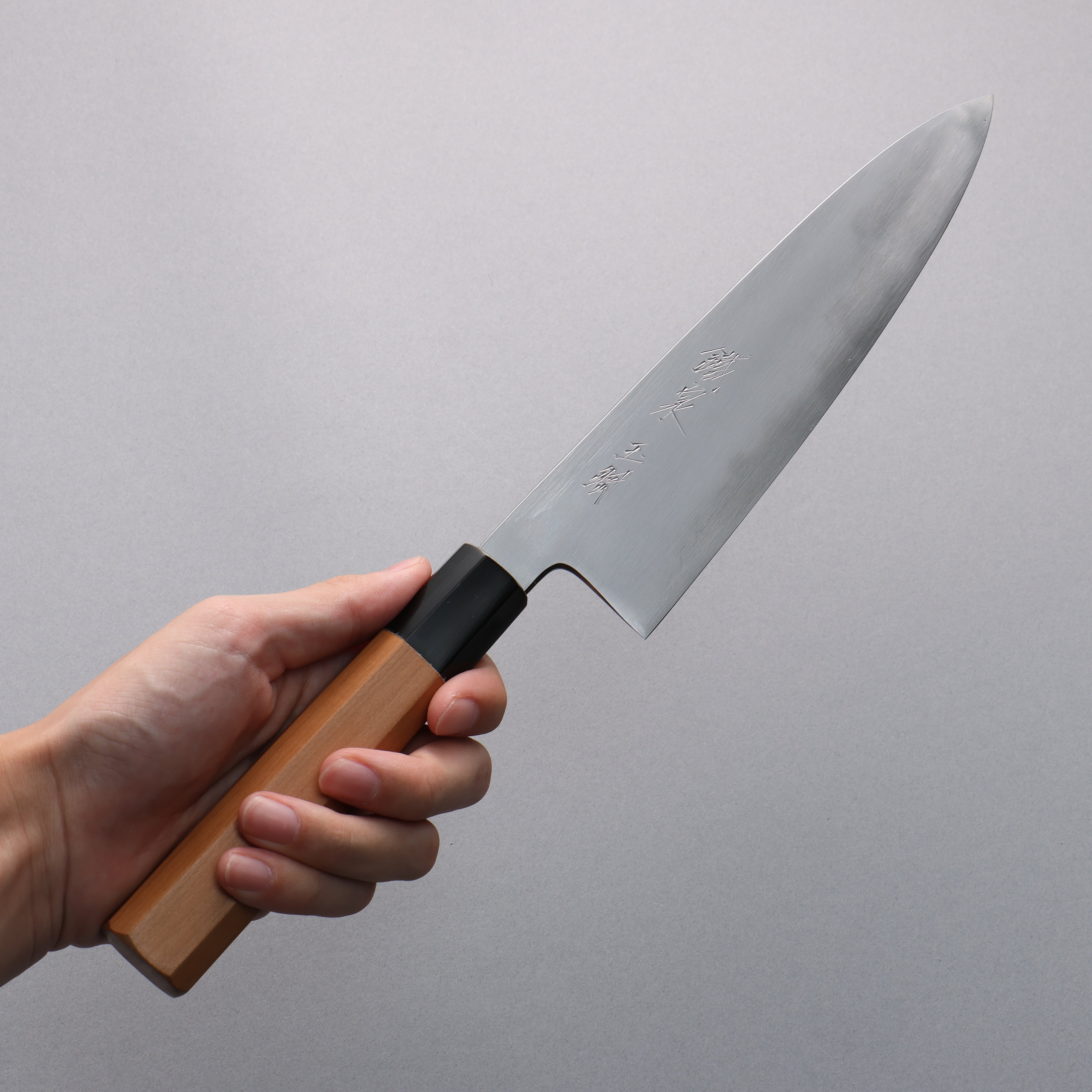 Tessen by Tanaka Tamahagane Gyuto 210mm Wild Cherry Handle - Japanny - Best Japanese Knife