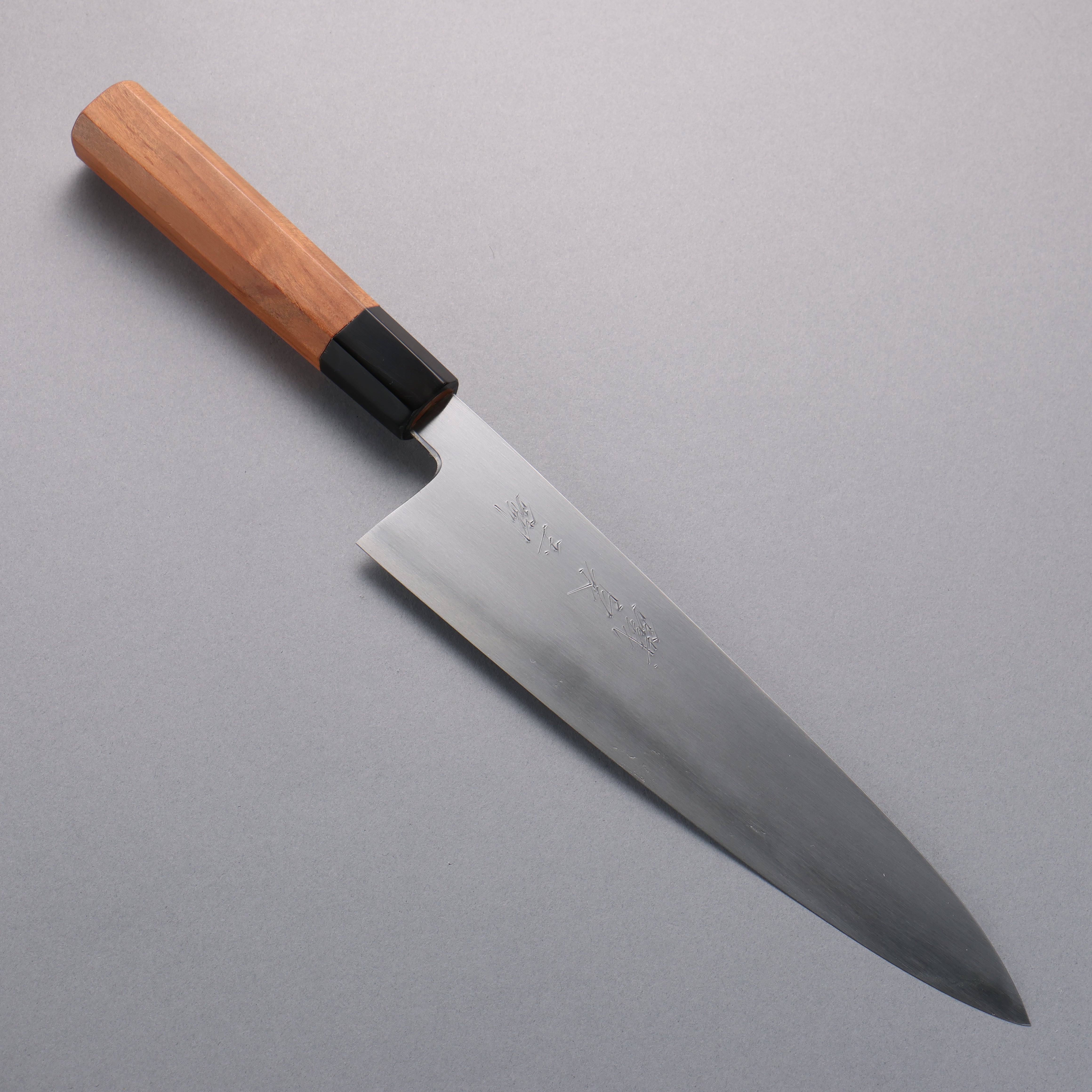 Tessen by Tanaka Tamahagane Gyuto 240mm Wild Cherry Handle - Japanny - Best Japanese Knife