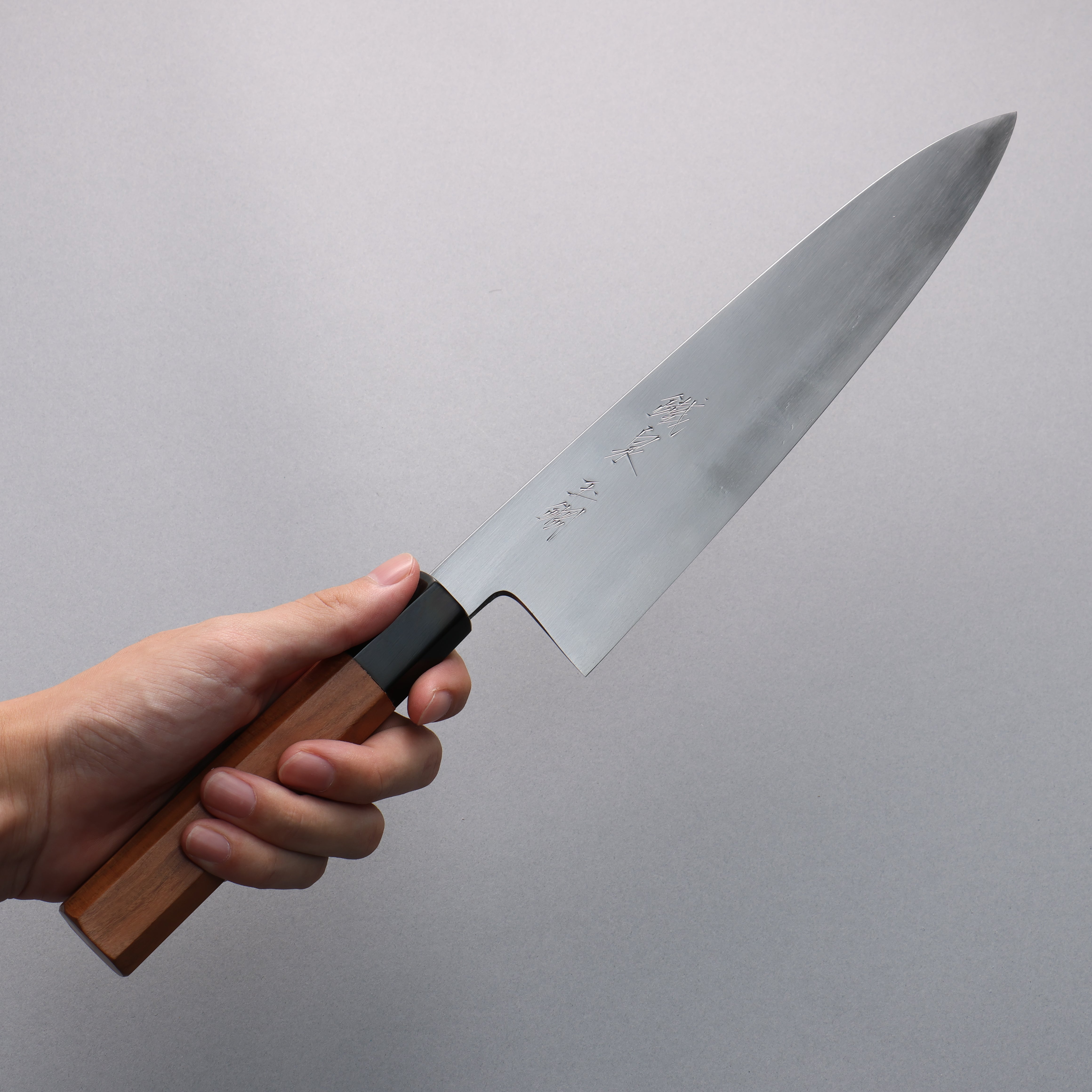 Tessen by Tanaka Tamahagane Gyuto 240mm Wild Cherry Handle - Japanny - Best Japanese Knife