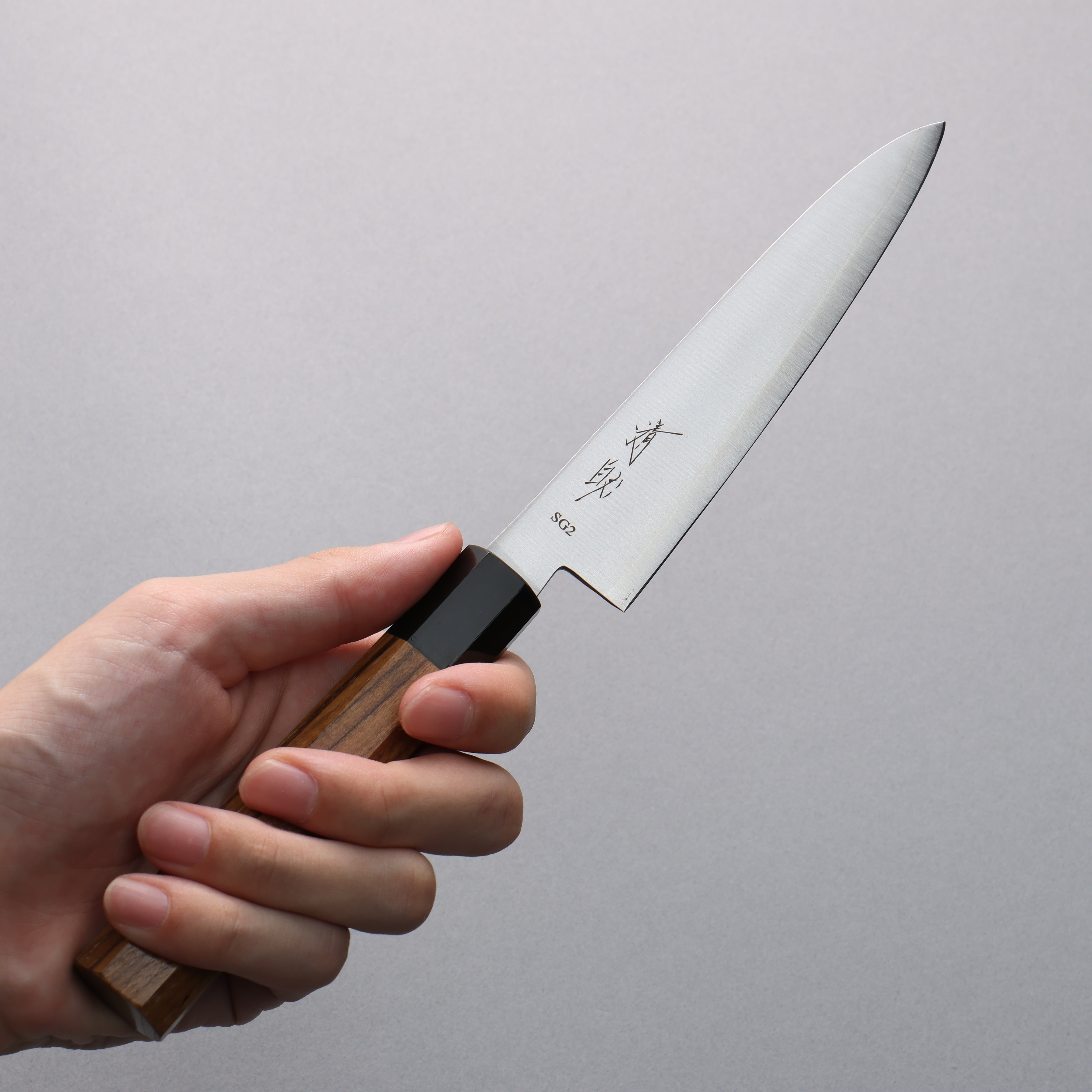 Seisuke SG2 Petty-Utility 135mm Teak (ferrule: Black Water Buffalo Horn) Handle - Japanny - Best Japanese Knife