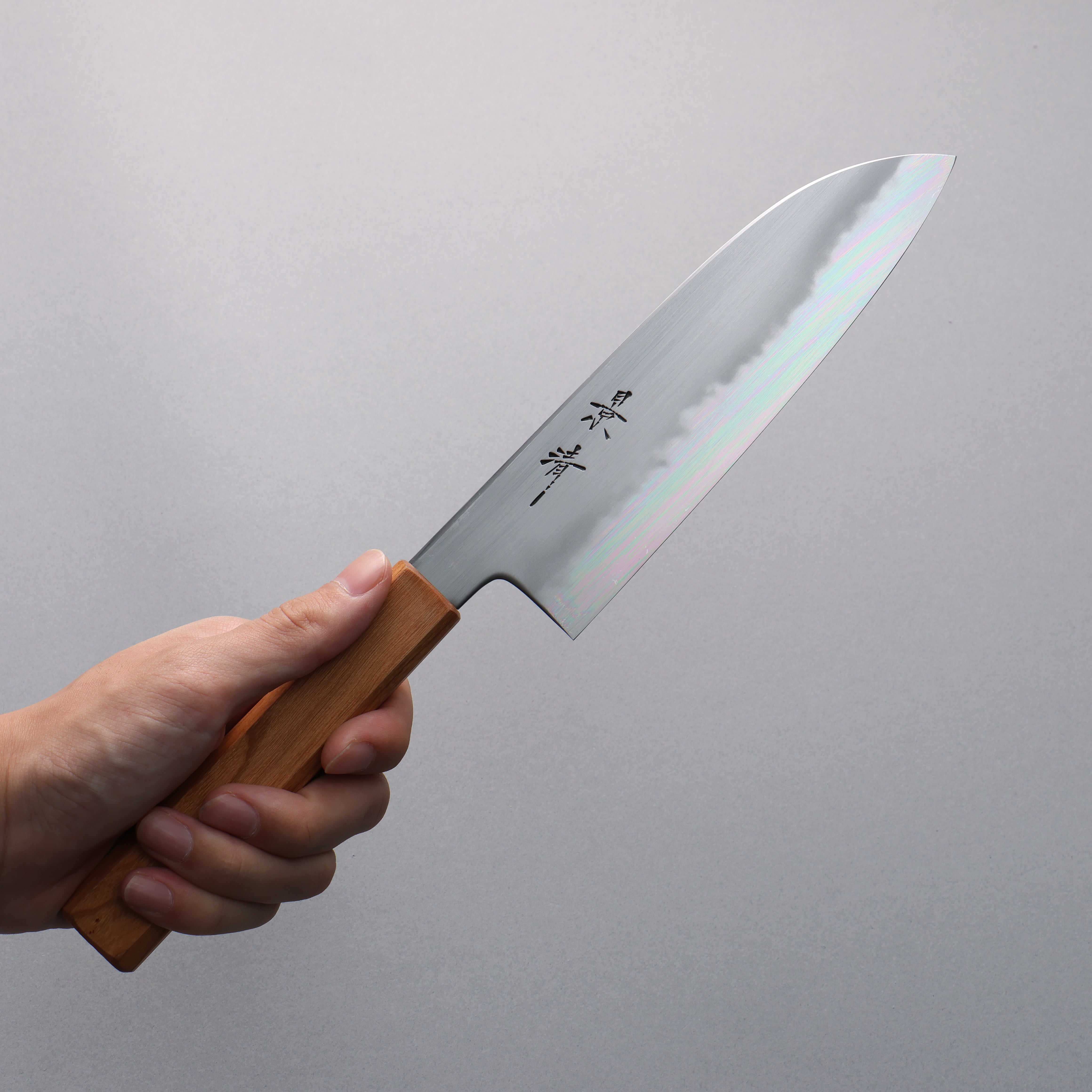 Kagekiyo Finest White Steel No.2 Santoku 170mm Cherry Tree Handle with Sheath - Japanny - Best Japanese Knife