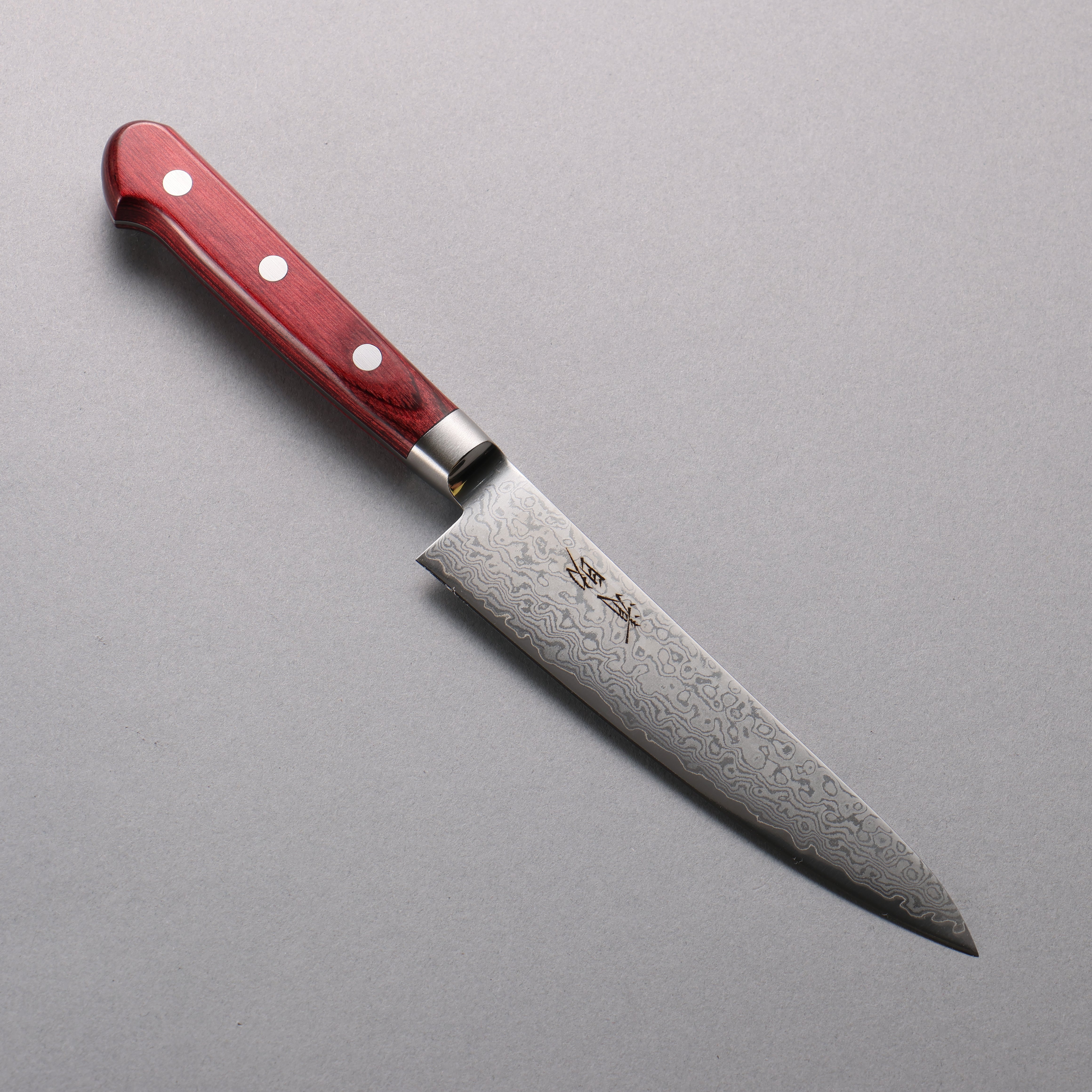Seisuke VG10 33 Layer Damascus Petty-Utility 135mm Red Pakka wood Handle - Japanny - Best Japanese Knife