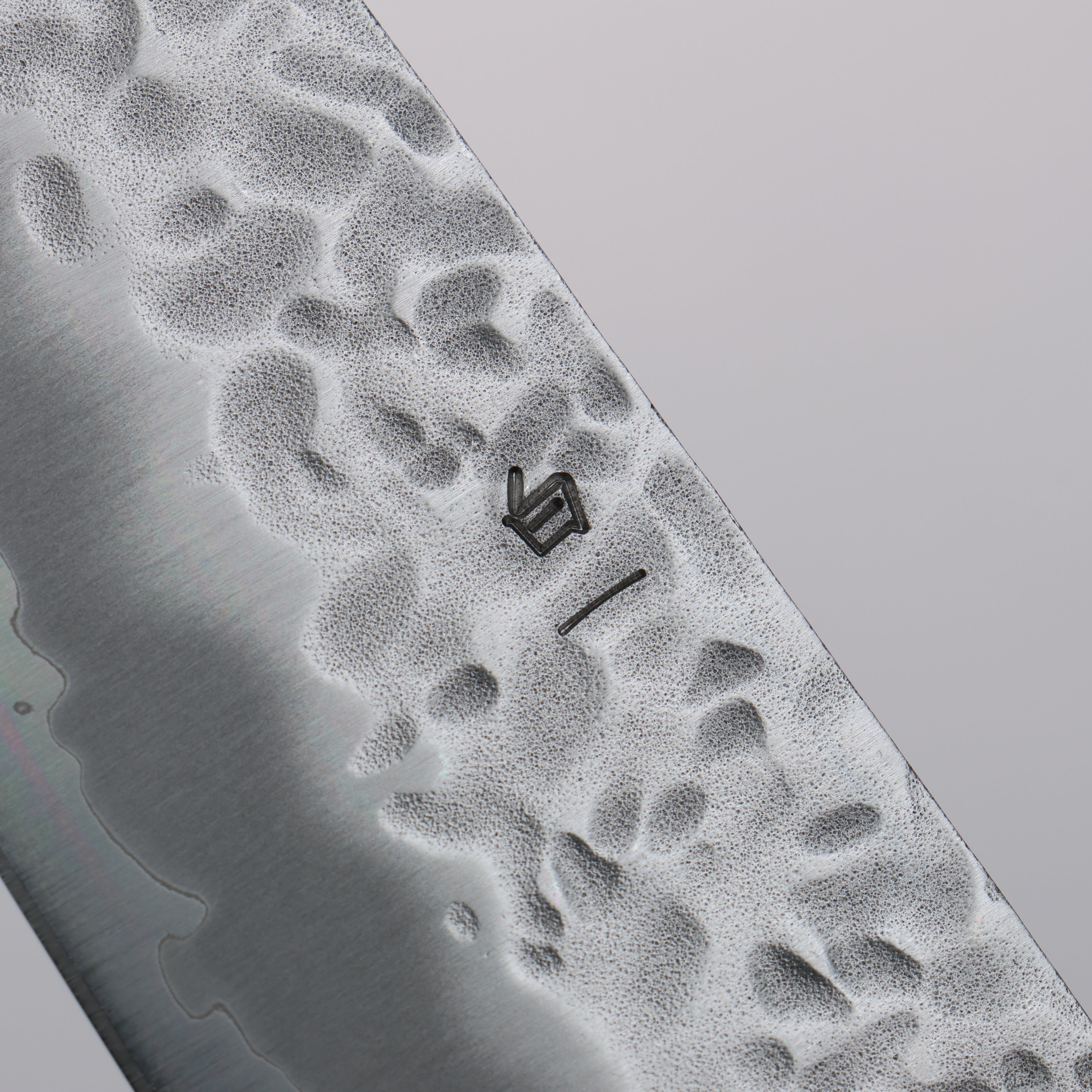 Oul White Steel No.1 Hammered Gyuto 180mm Oak Handle - Japanny - Best Japanese Knife