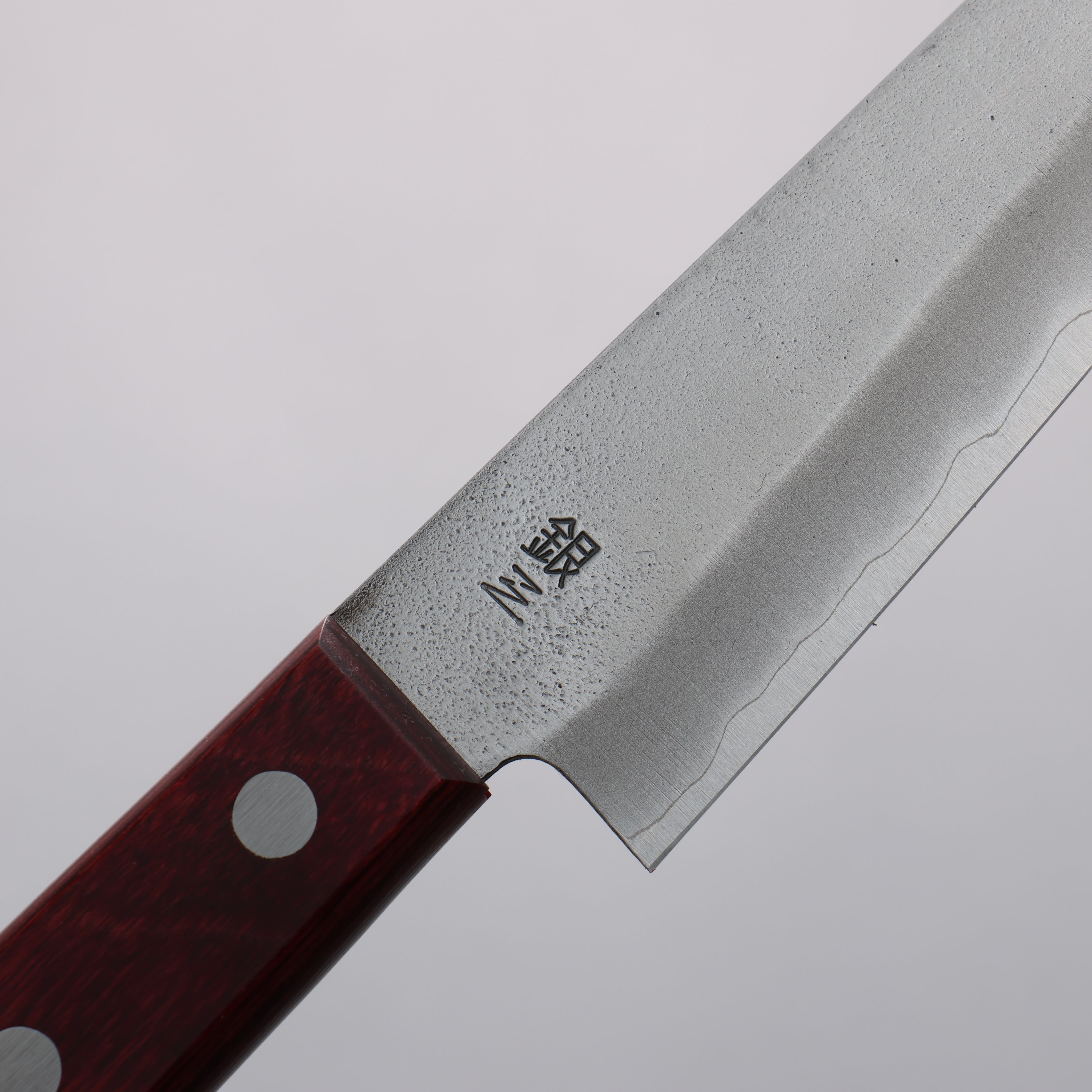Nao Yamamoto Silver Steel No.3 Nashiji Petty-Utility 160mm Red Pakka wood Handle - Japanny - Best Japanese Knife