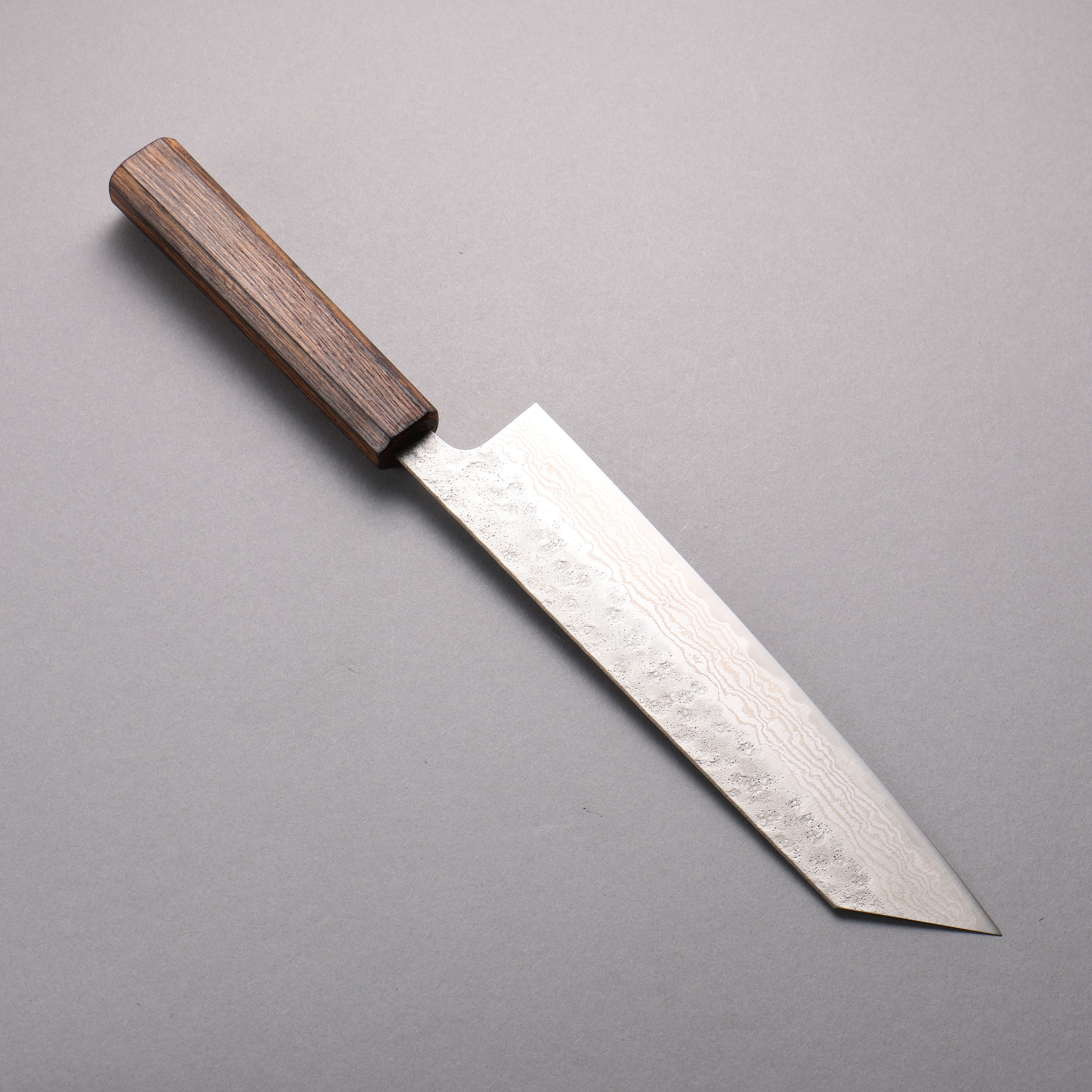 Seisuke Stainless Steel 440C Hammered Damascus Kiritsuke Gyuto 210mm Oak Handle - Japanny - Best Japanese Knife