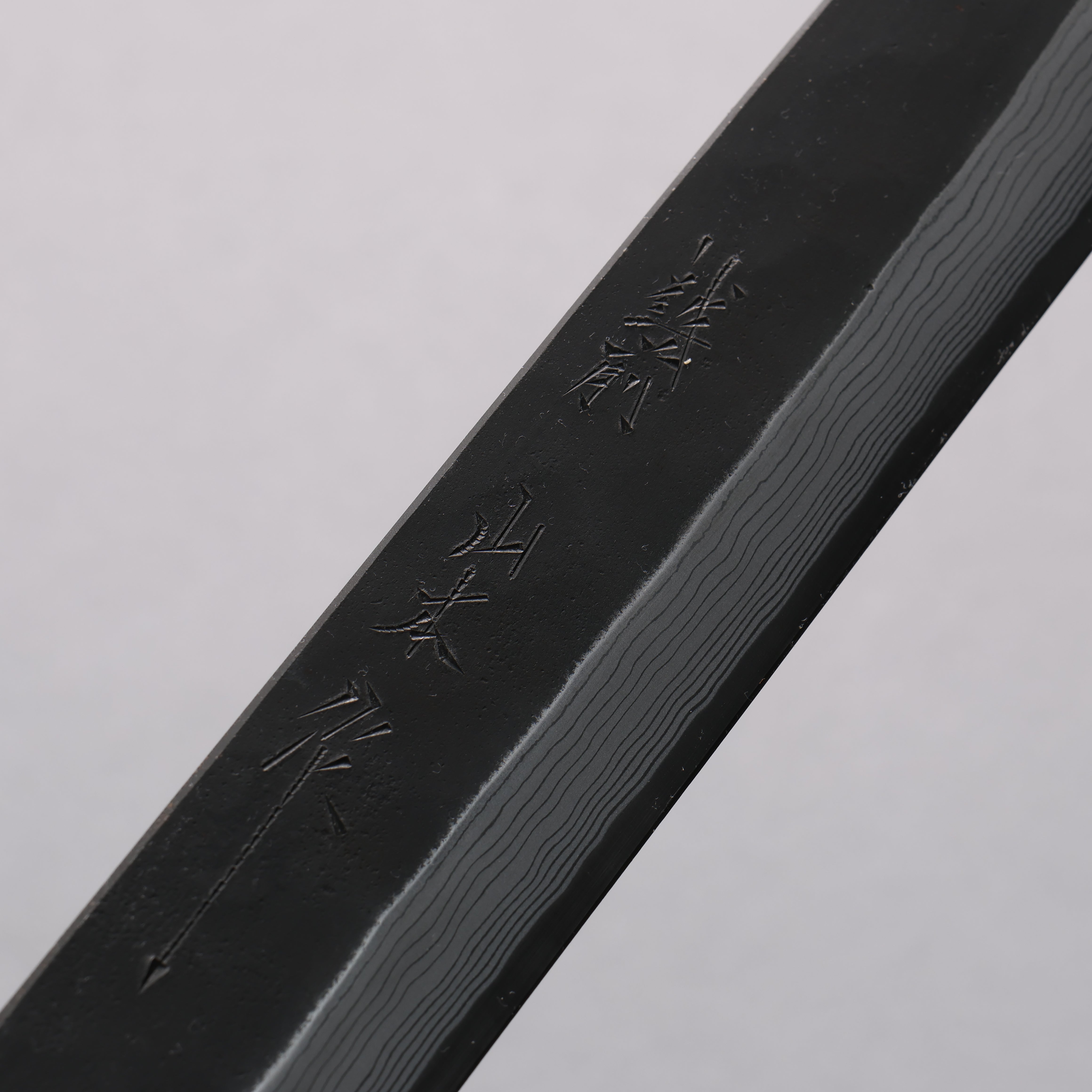 Nao Yamamoto Blue Steel No.2 Kurouchi Damascus Yanagiba 300mm Walnut Handle - Japanny - Best Japanese Knife