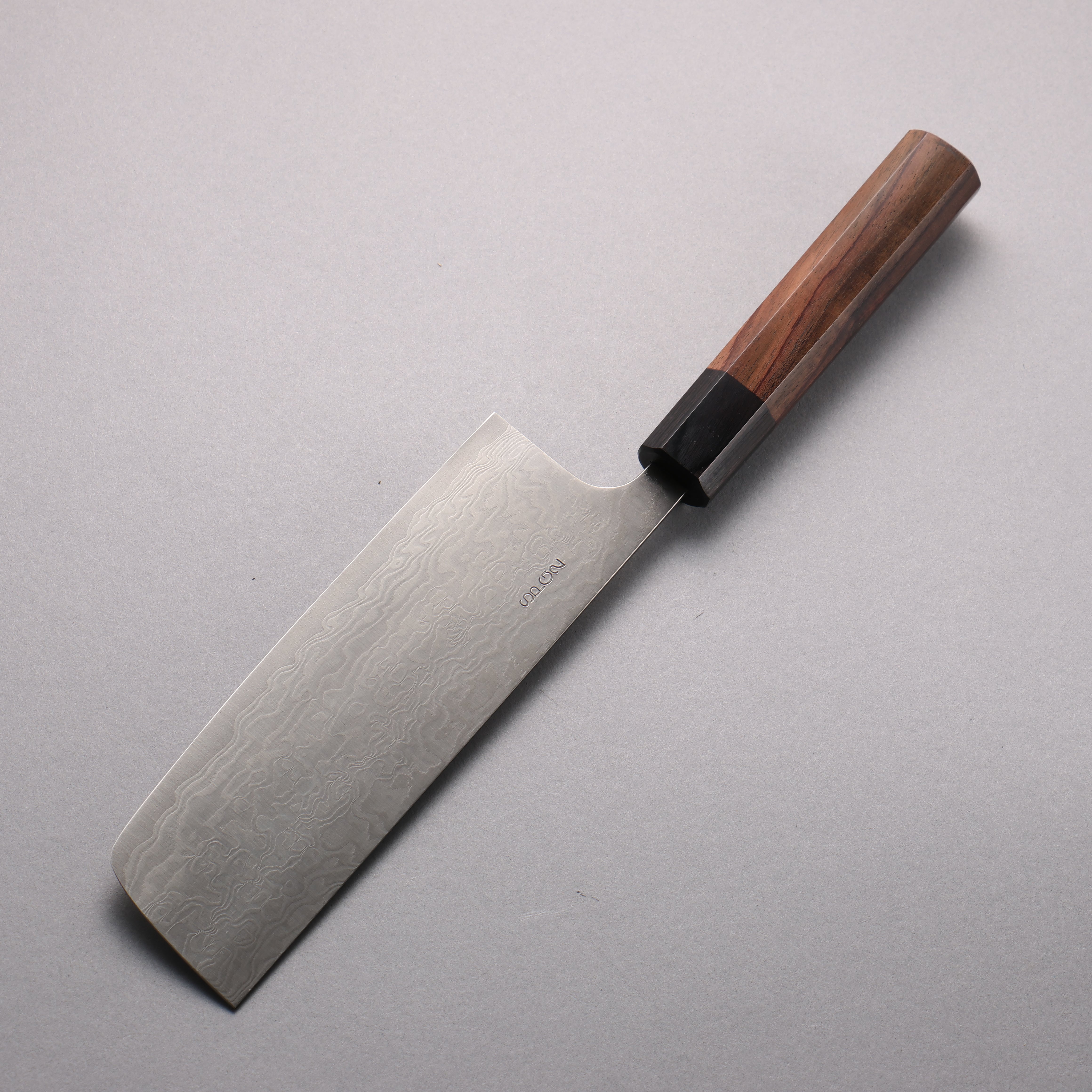 Nao Yamamoto SG2 Damascus Migaki Finished Nakiri 165mm Rosewood (Ferrule: Black Pakka Wood) Handle - Japanny - Best Japanese Knife