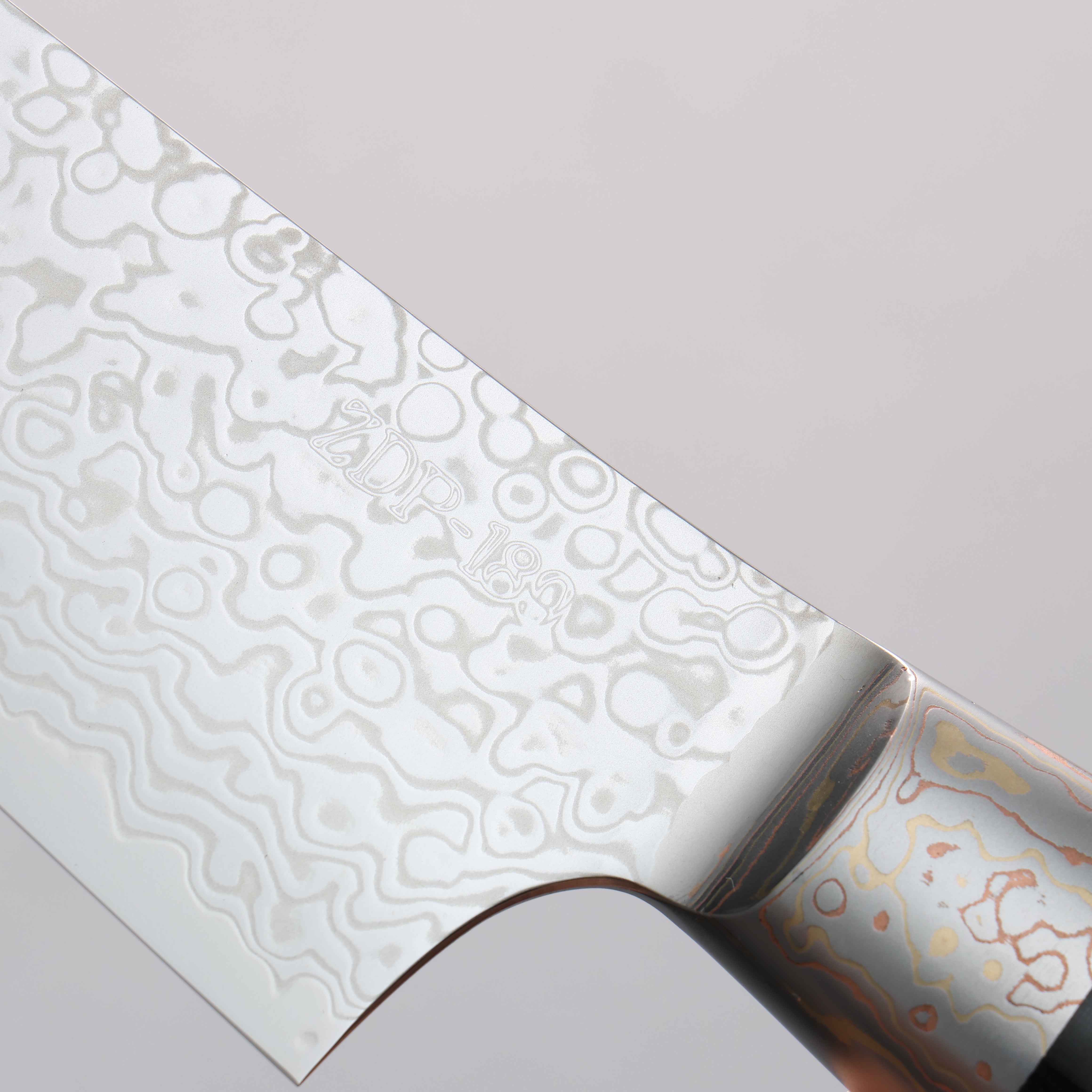 Kajin ZDP189 Damascus Migaki Finished Santoku 165mm Abalone Inlay Handle - Japanny - Best Japanese Knife