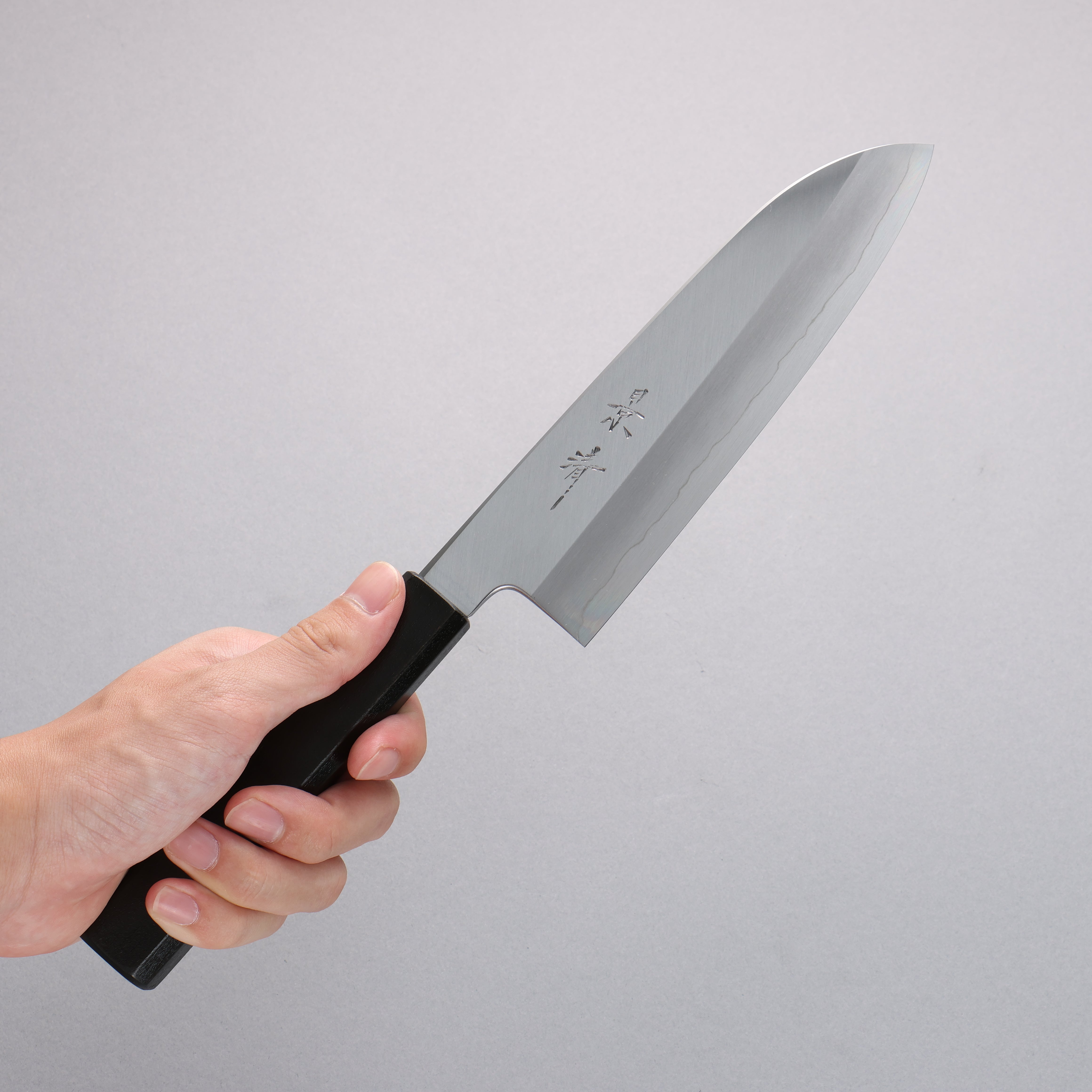 Kagekiyo Silver Steel No.3 Santoku 180mm Black Lacquered (Magnolia) Handle - Japanny - Best Japanese Knife