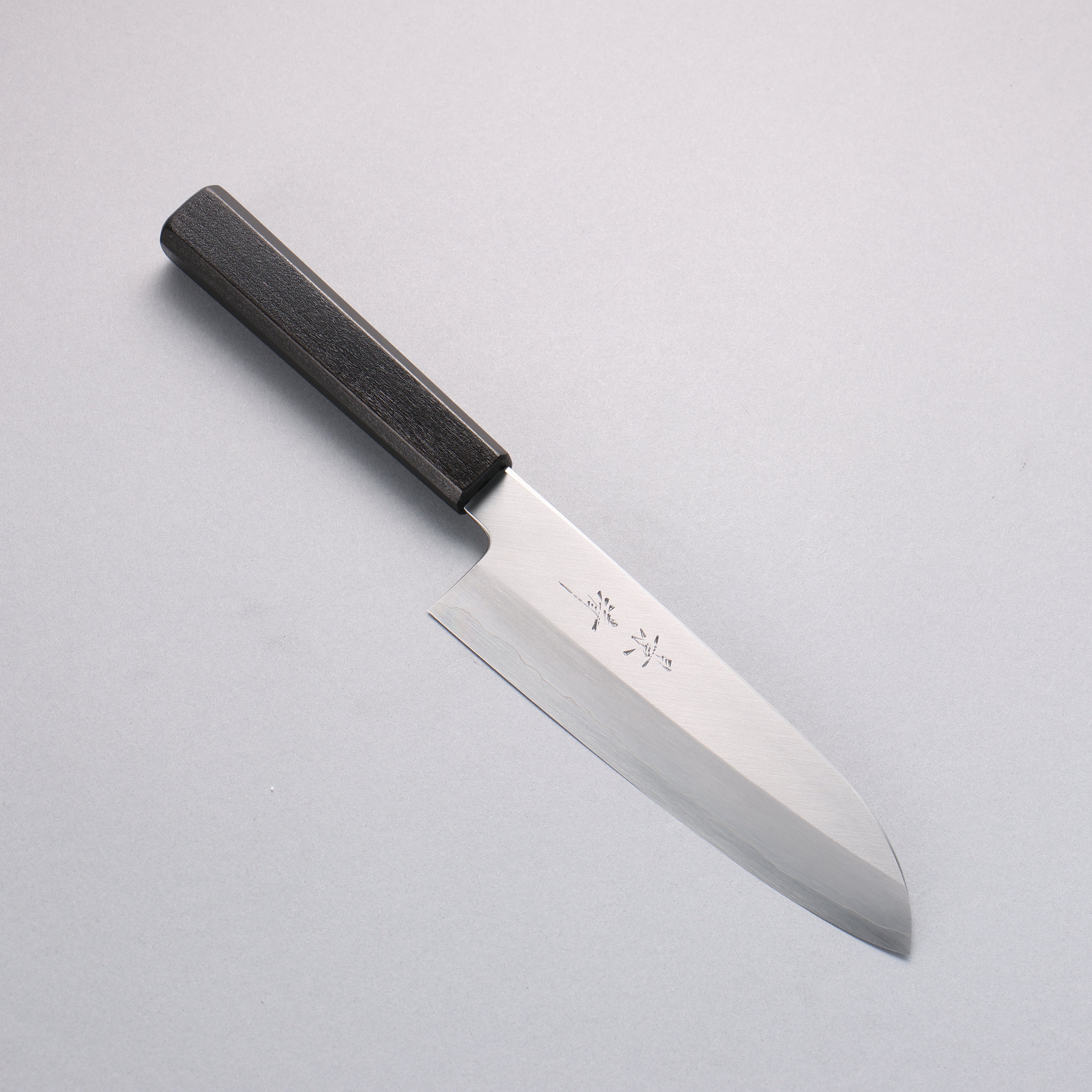 Kagekiyo Silver Steel No.3 Santoku 180mm Black Lacquered (Magnolia) Handle - Japanny - Best Japanese Knife