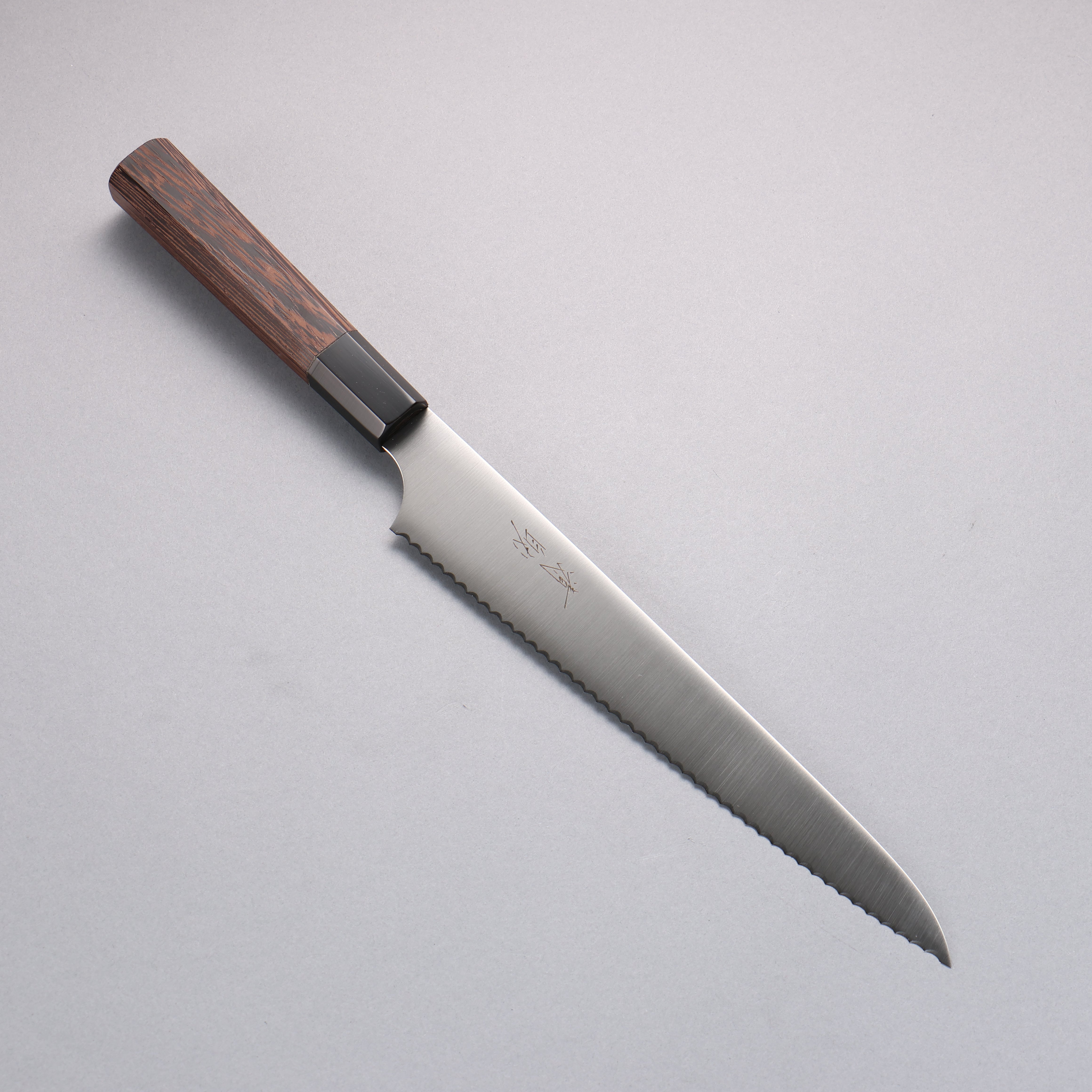 Seisuke Stainless Steel Bread Slicer 240mm Wenge Handle - Japanny - Best Japanese Knife