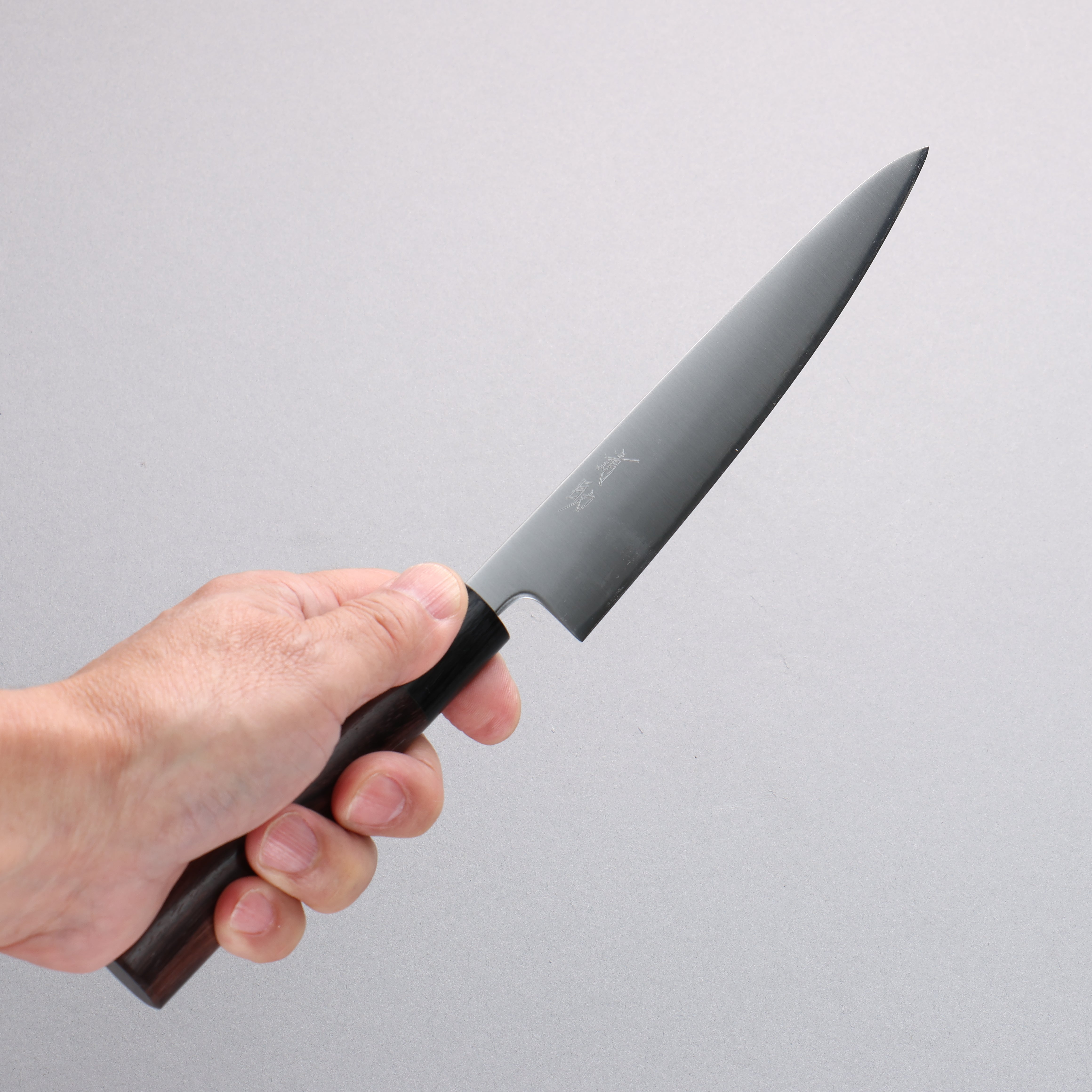 Seisuke Blue Super Migaki Polish Finish Petty-Utility 150mm Rosewood (Ferrule: Black Pakka Wood) Handle - Japanny - Best Japanese Knife