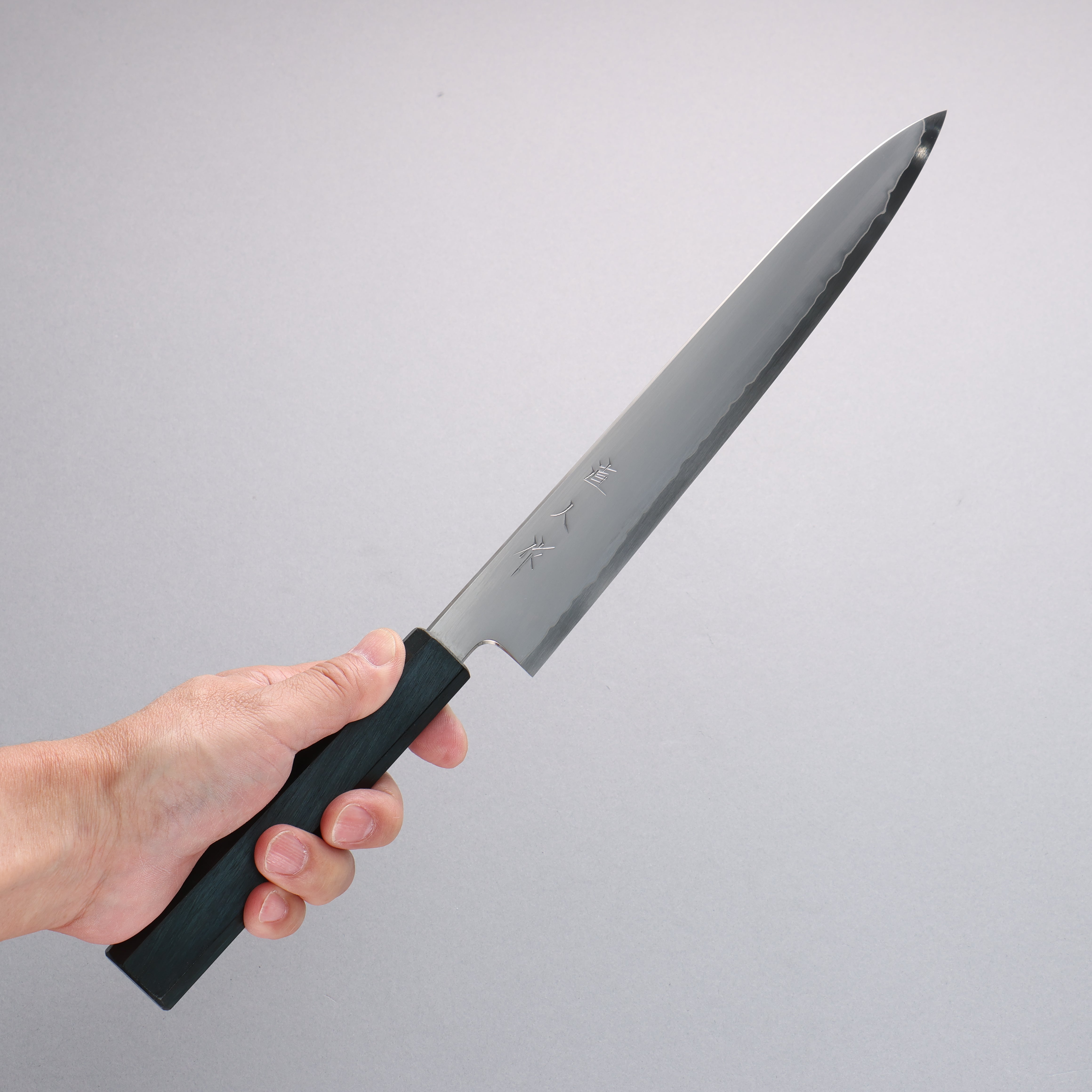 Naohito Myojin SG2 Kasumitogi Sujihiki 240mm Oak (Indigo Dyed) Handle - Japanny - Best Japanese Knife