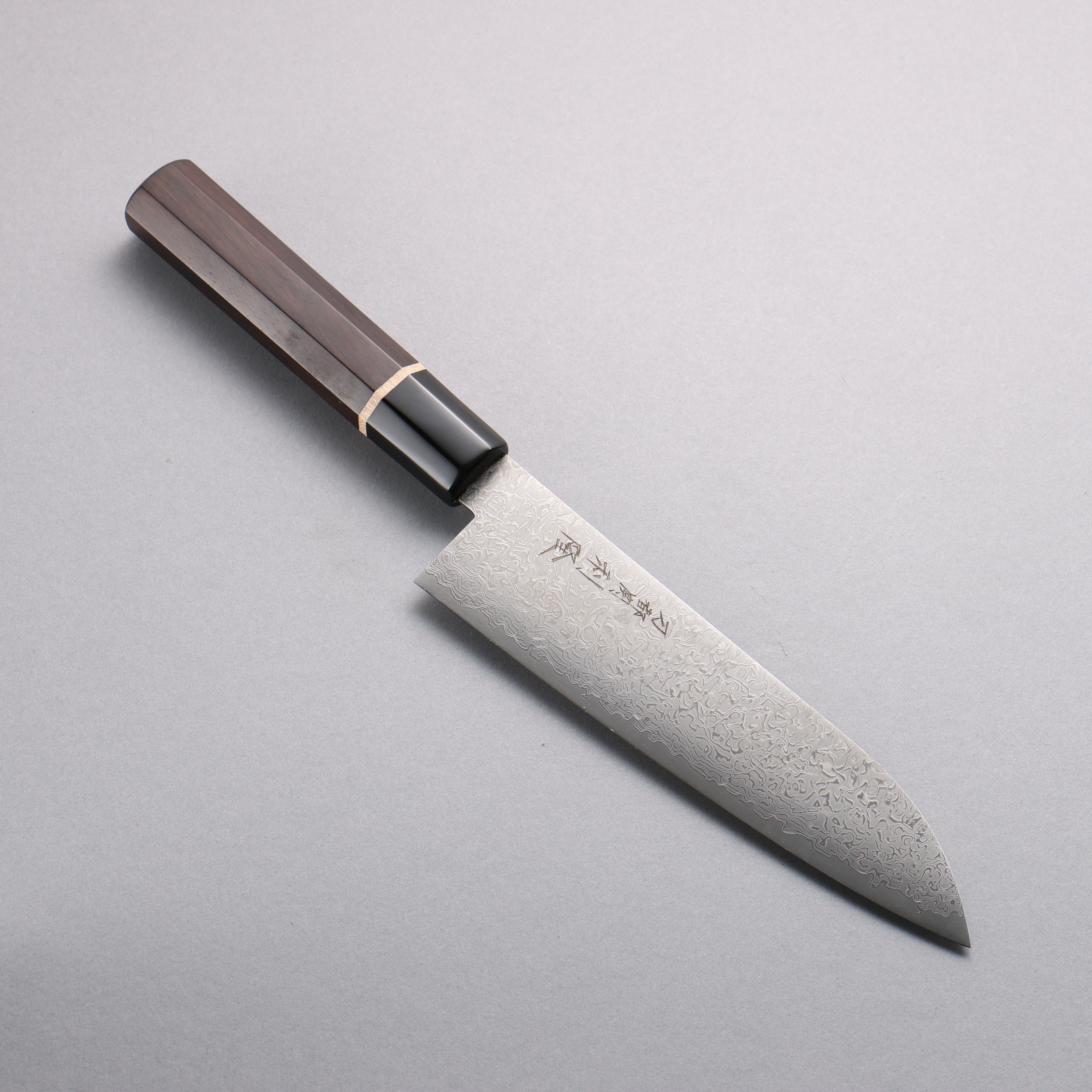 Toshitaka Seisuke VG10 65 Layer Damascus Santoku 180mm Ebony (Maple Ring and Water Buffalo Ferrule) Handle - Japanny - Best Japanese Knife