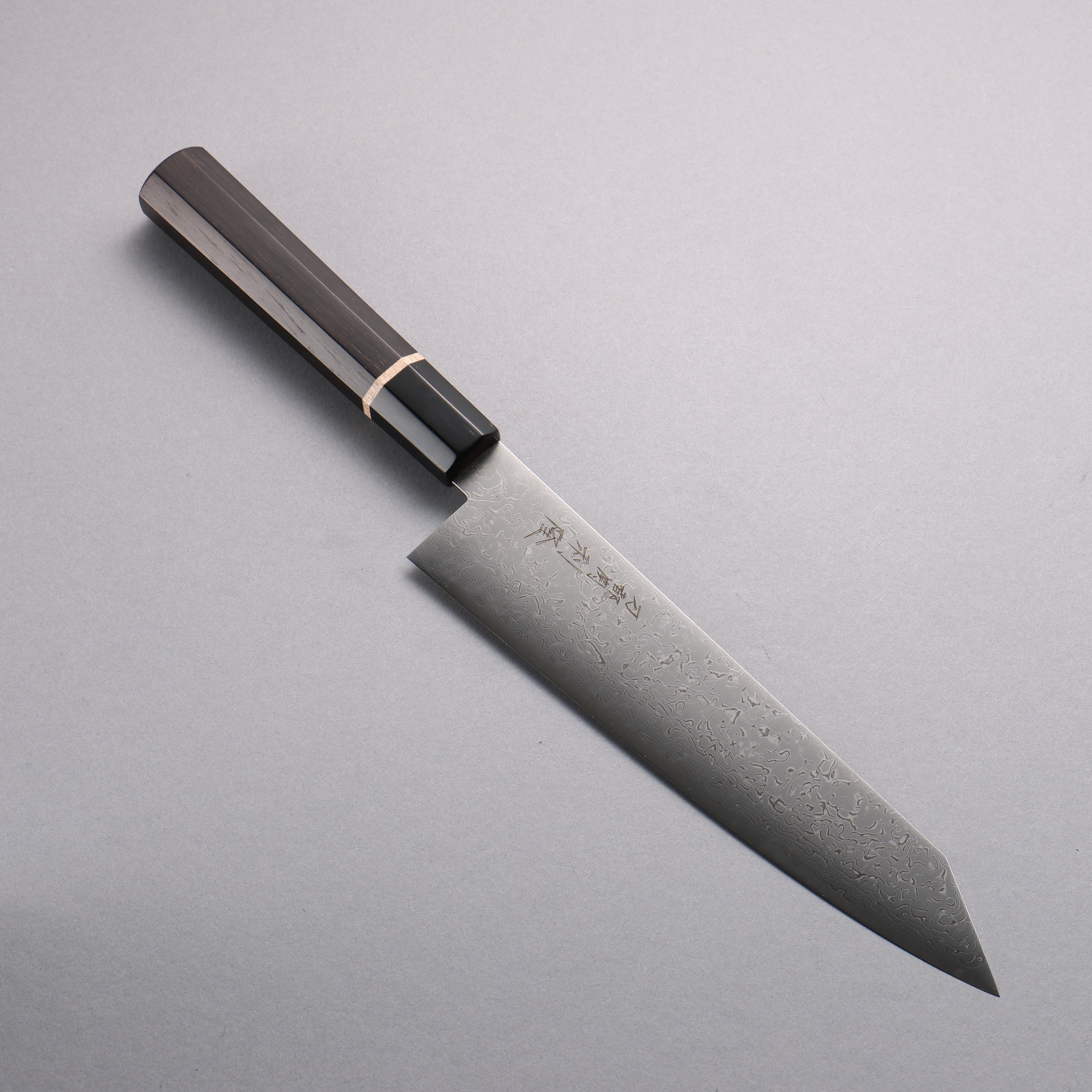 Toshitaka Seisuke VG10 65 Layer Damascus Kiritsuke Gyuto 210mm Ebony (Maple Ring and Water Buffalo Ferrule) Handle - Japanny - Best Japanese Knife