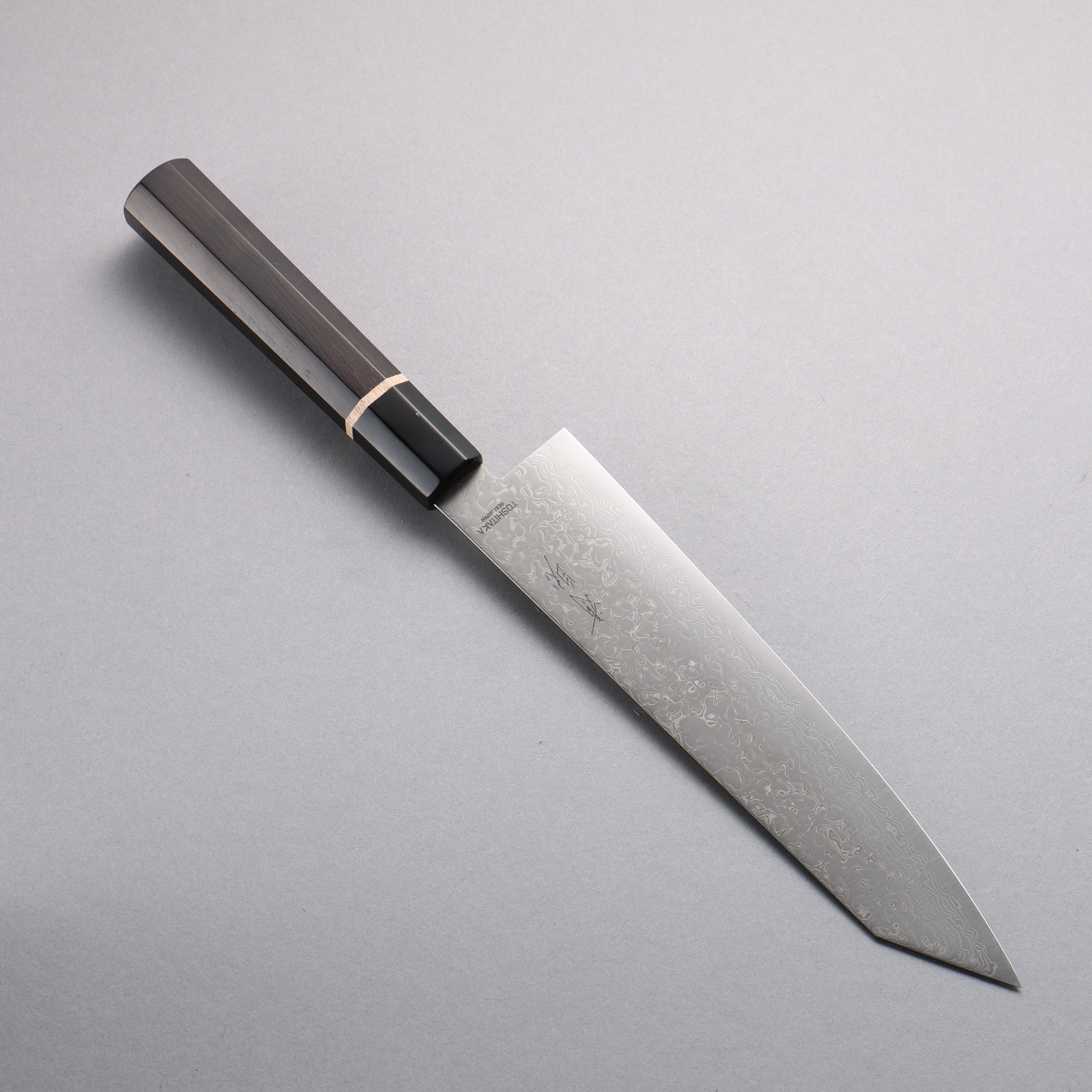 Toshitaka Seisuke VG10 65 Layer Damascus Kiritsuke Gyuto 210mm Ebony (Maple Ring and Water Buffalo Ferrule) Handle - Japanny - Best Japanese Knife