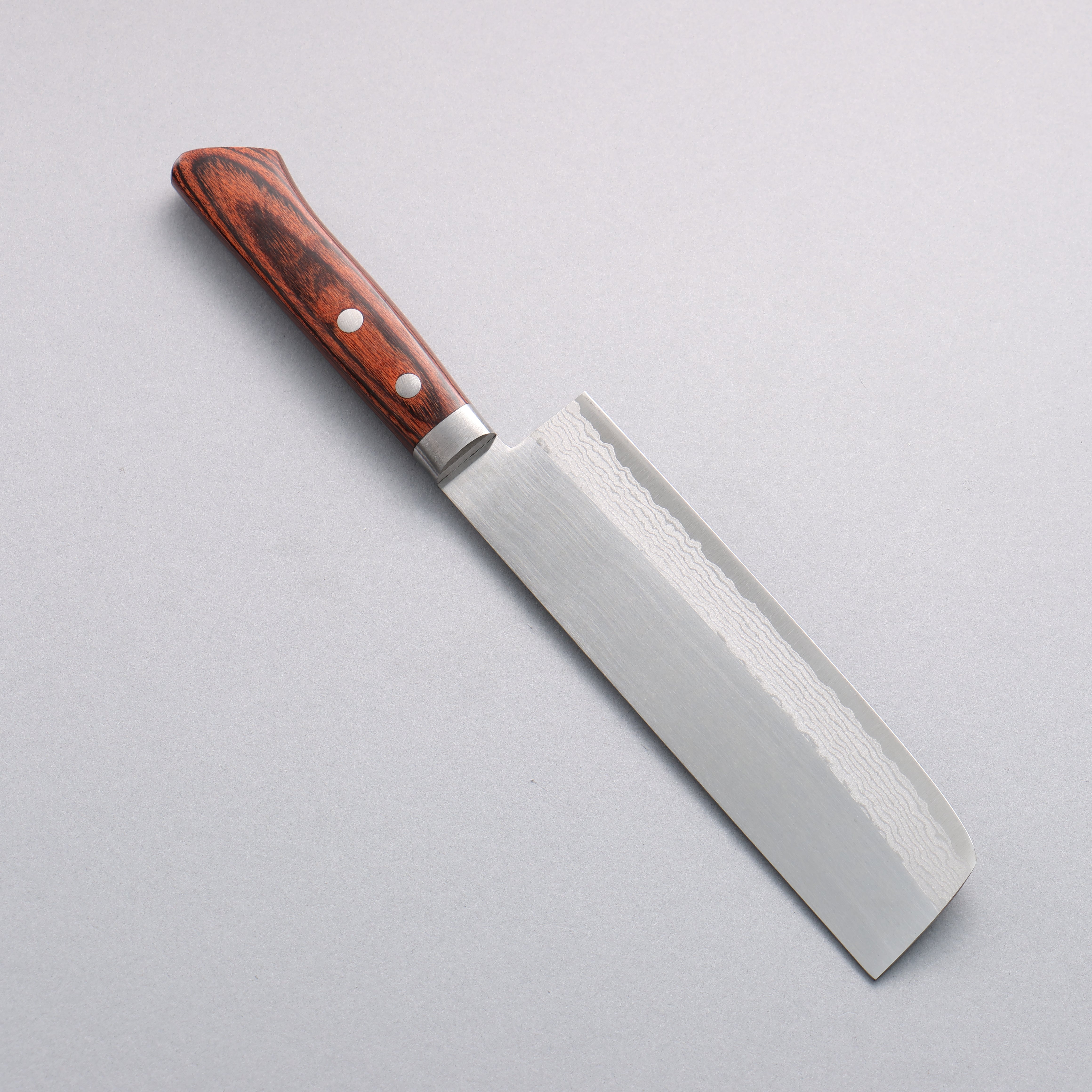 Kunihira Sairyu VG10 Damascus Migaki Finished Usuba 165mm Mahogany Pakka wood Handle - Japanny - Best Japanese Knife