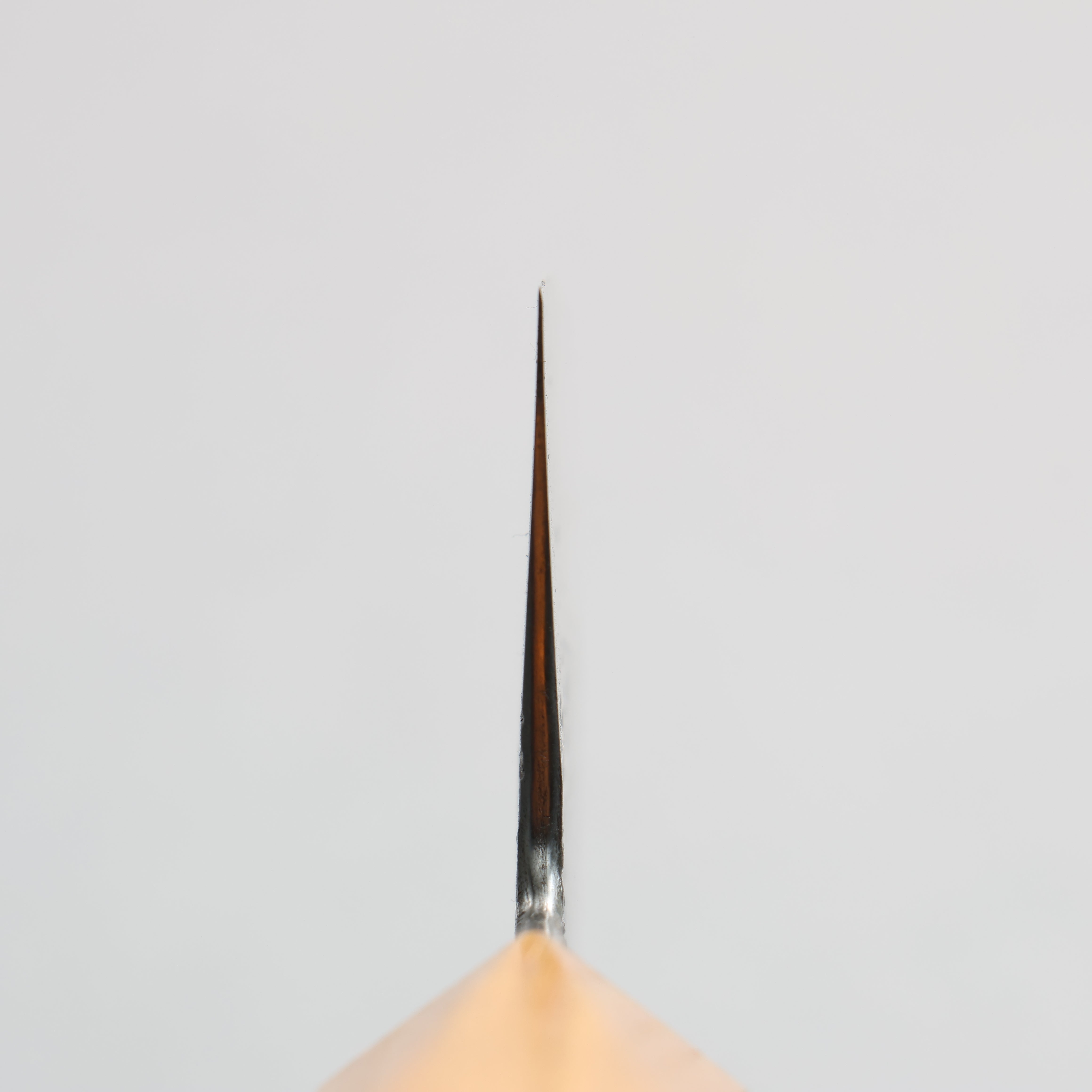 Isamitsu Abe White Steel No.1 Hammered Santoku 180mm Japanese Elm (pentagonal) Handle - Japanny - Best Japanese Knife