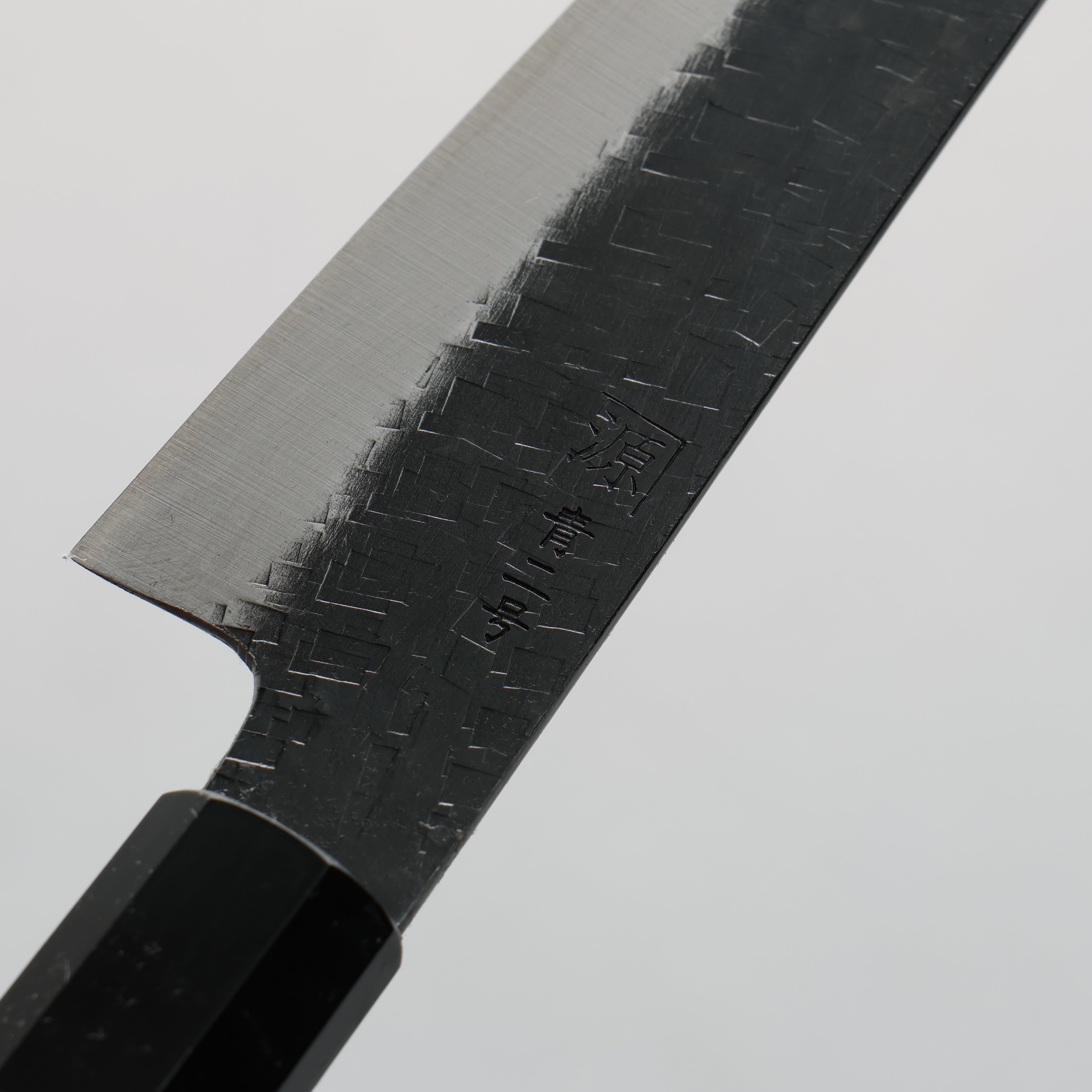Shigeki Tanaka TEKKA Blue Steel No.2 Kurouchi Hammered(square) Kiritsuke Petty-Utility 150mm Walnut Handle - Japanny - Best Japanese Knife