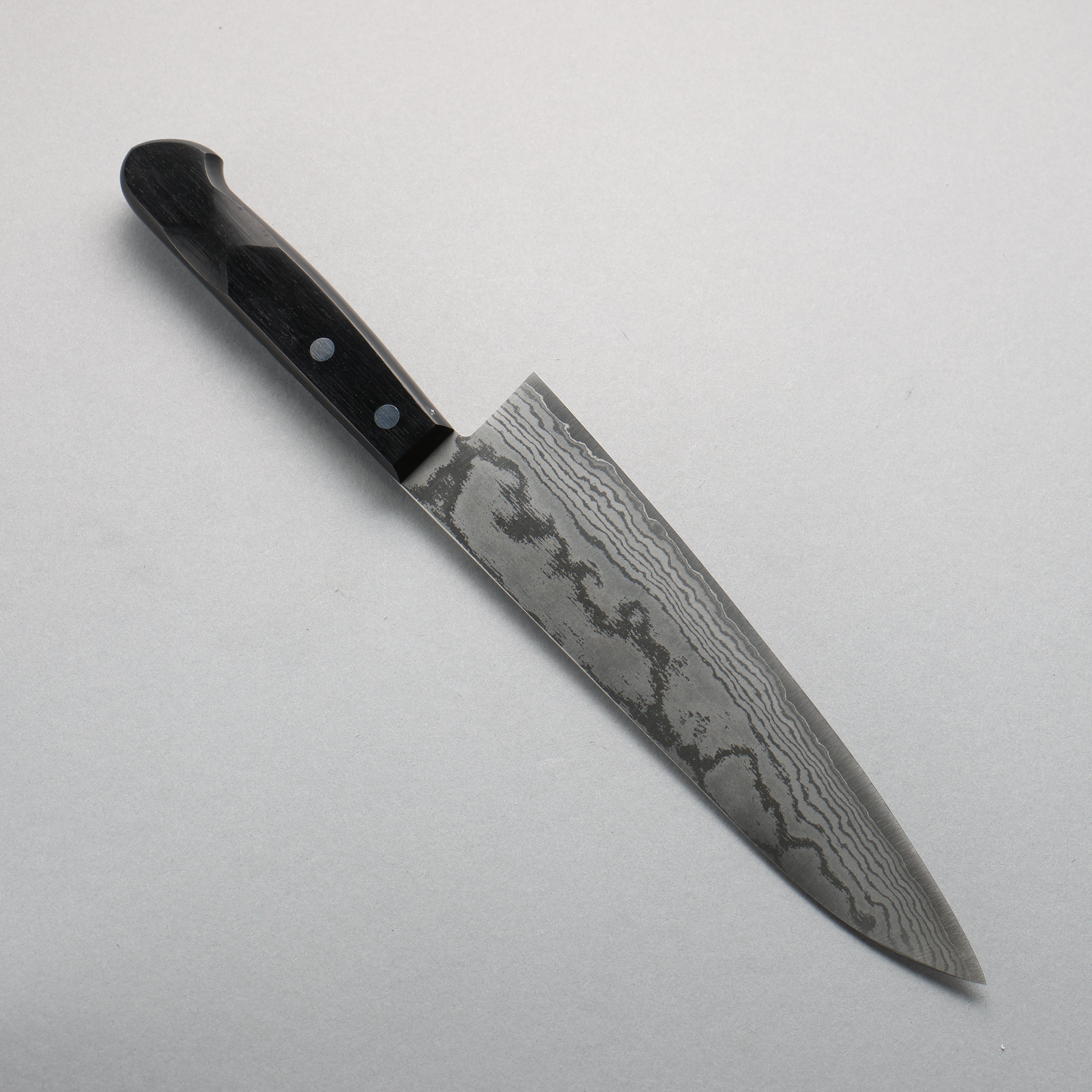 Shigeki Tanaka VG10 17 Layer Damascus Gyuto 210mm Black Pakka wood Handle - Japanny - Best Japanese Knife