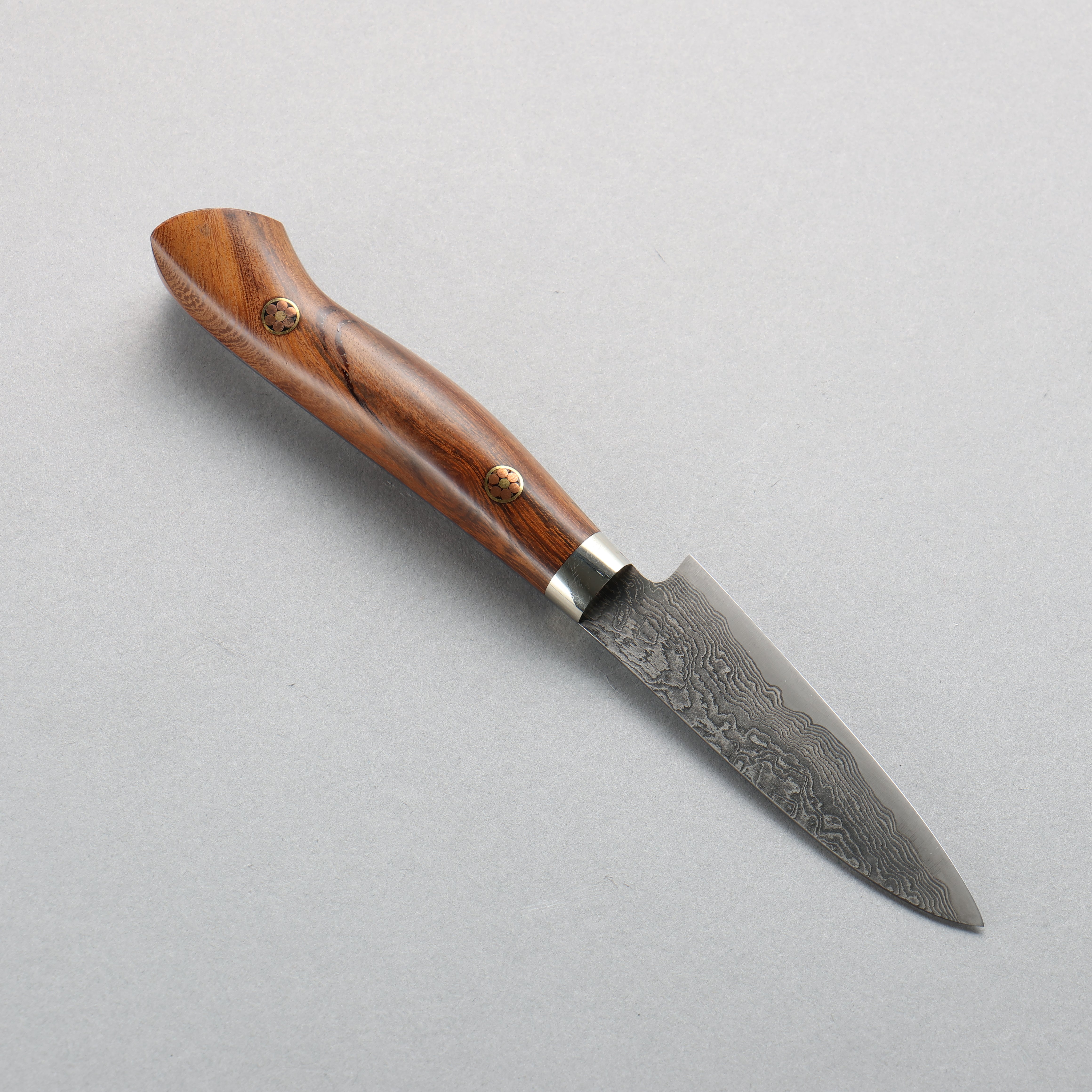 Shigeki Tanaka (No engraving) SG2 Damascus Paring 95mm Ironwood Handle - Japanny - Best Japanese Knife