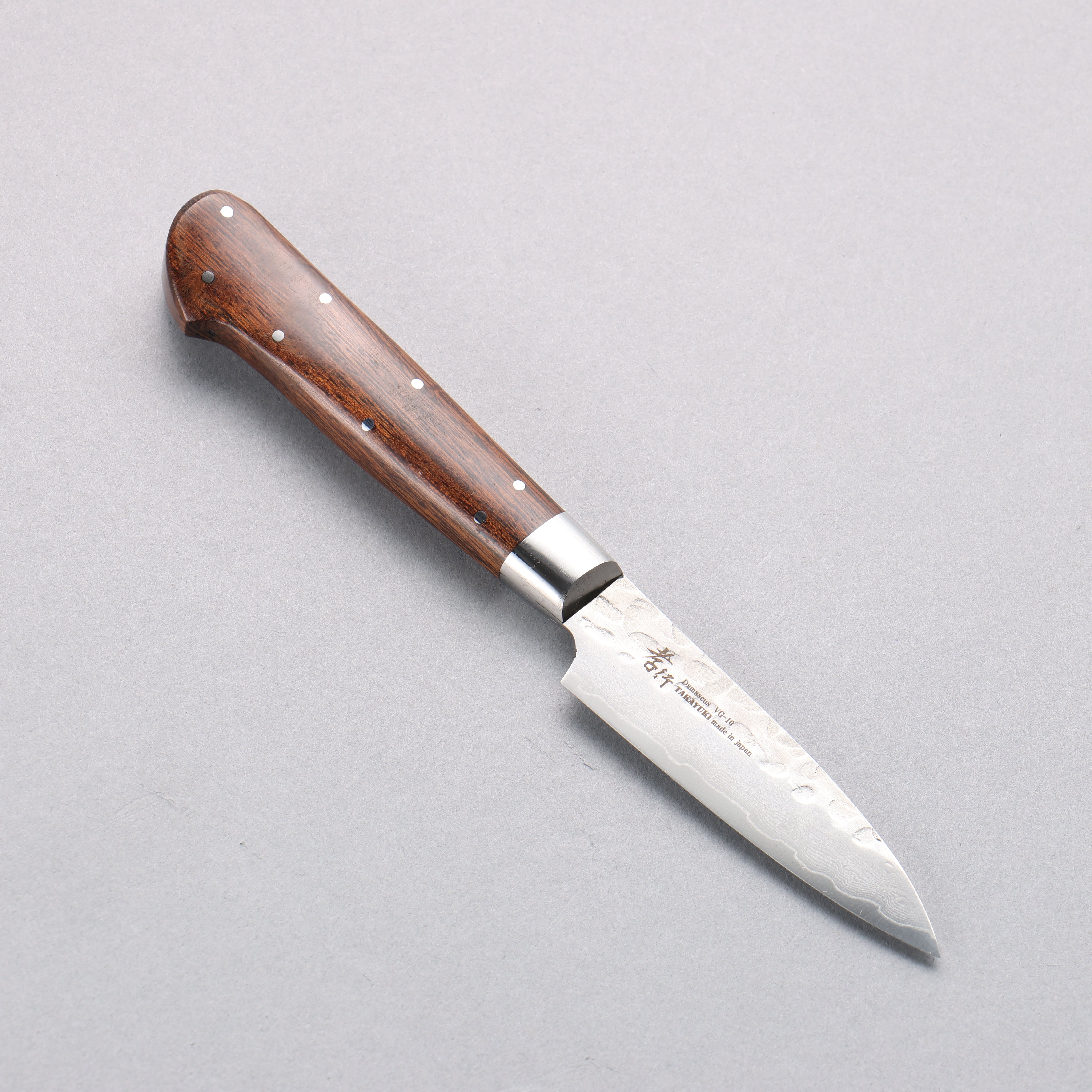Sakai Takayuki VG10 33 Layer Damascus Petty-Utility 80mm Desert Ironwood(Sugihara model) Handle - Japanny - Best Japanese Knife
