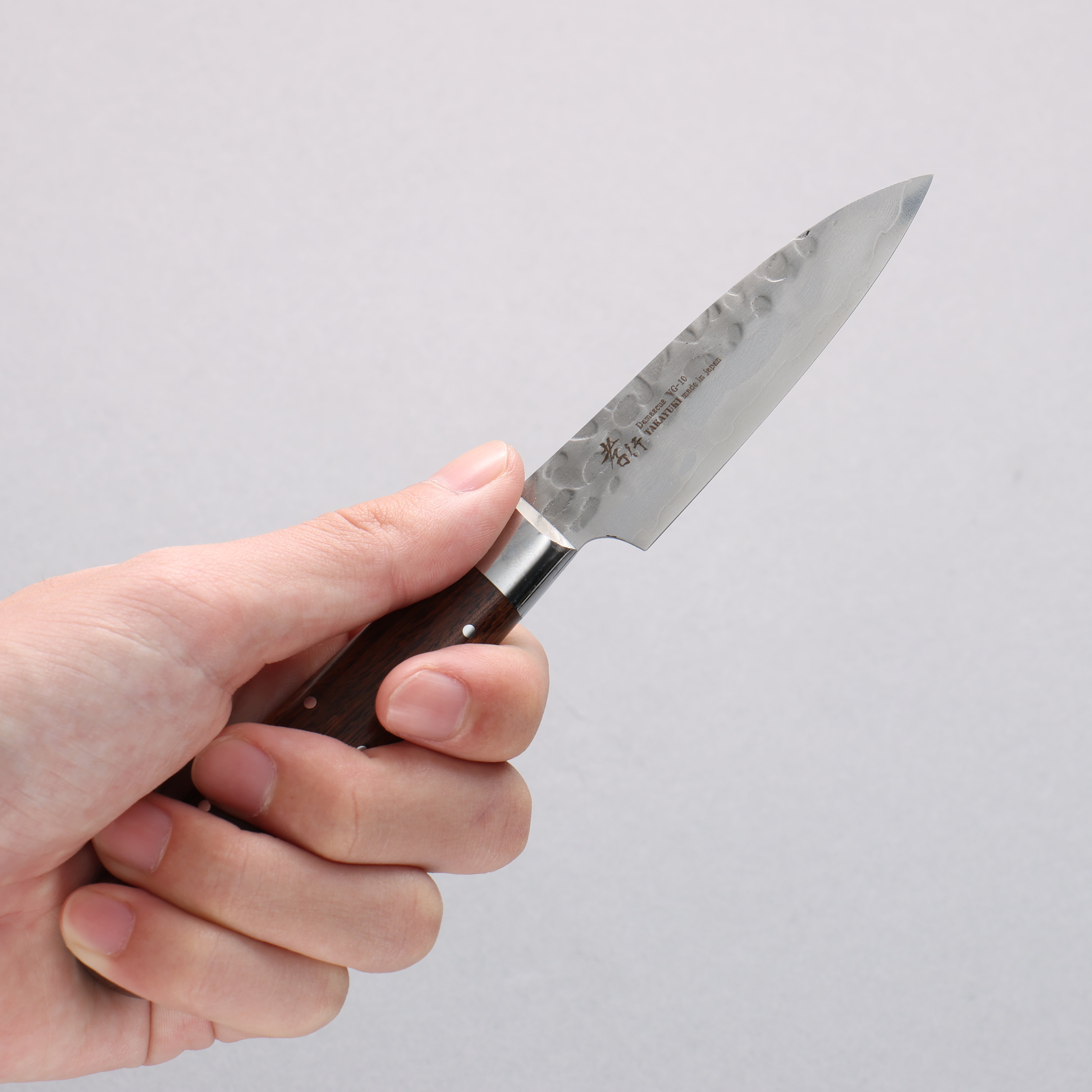 Sakai Takayuki VG10 33 Layer Damascus Petty-Utility 80mm Desert Ironwood(Sugihara model) Handle - Japanny - Best Japanese Knife