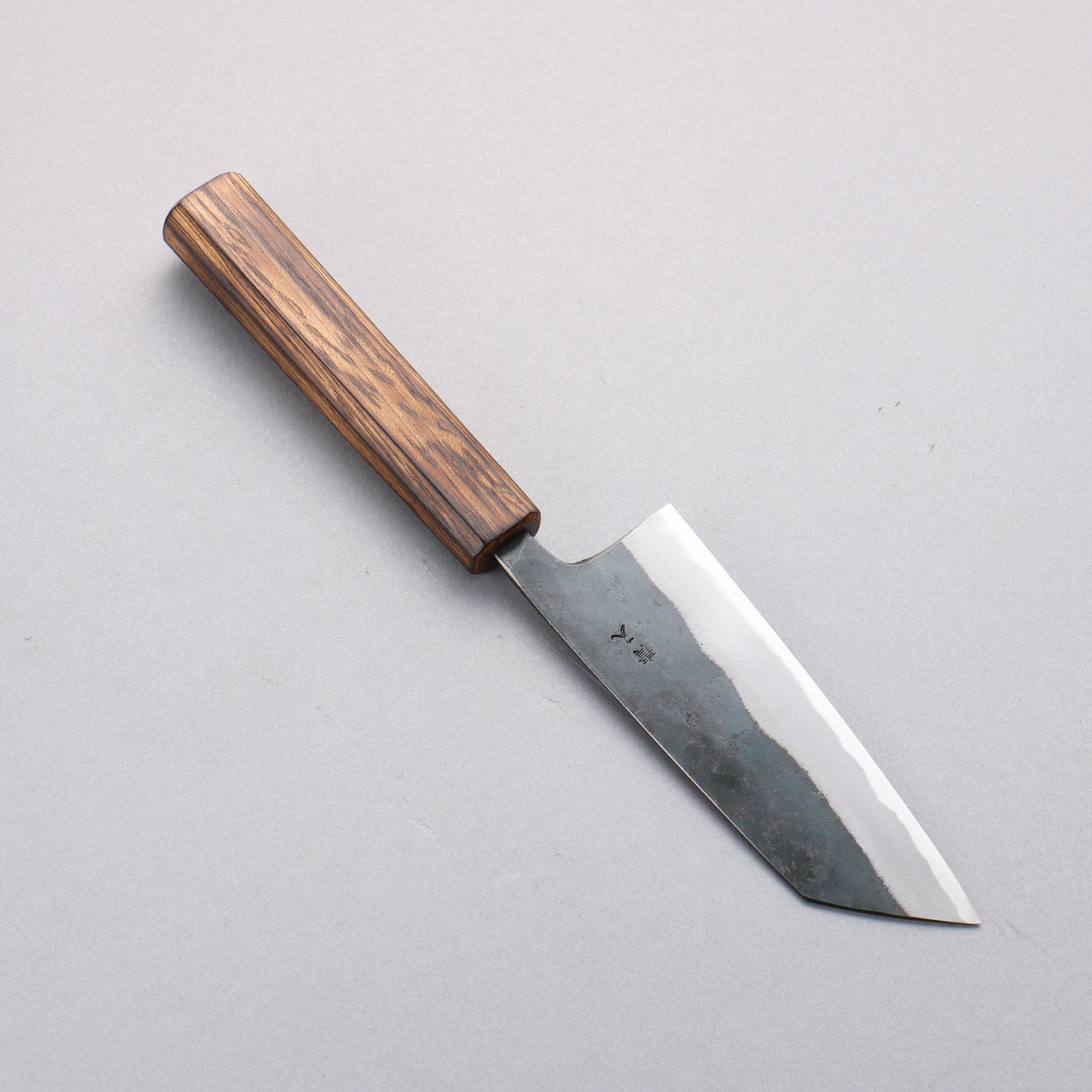 Oul Blue Steel No.2 Black Finished Small Bunka 125mm Oak Handle - Japanny - Best Japanese Knife