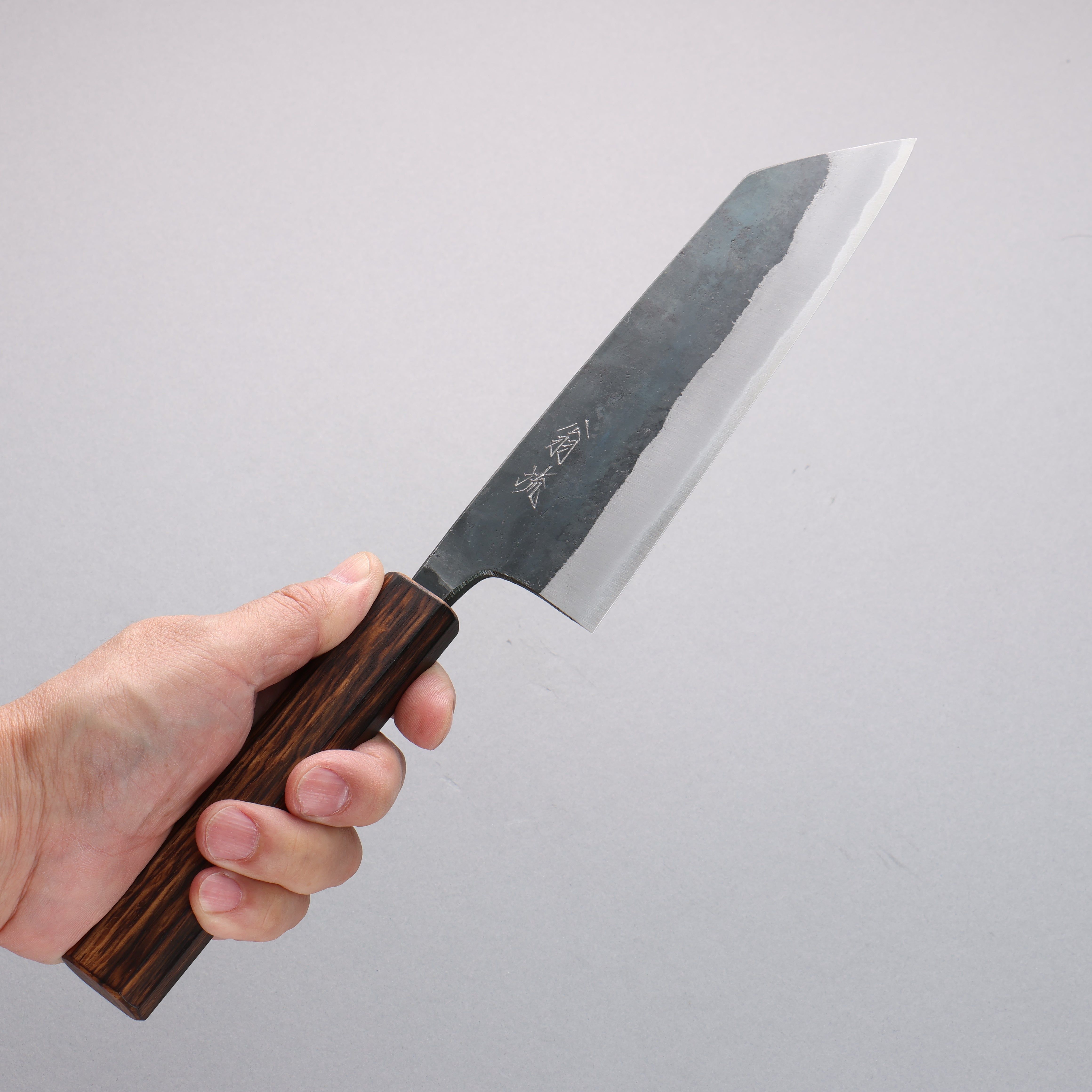 Oul Blue Steel No.2 Black Finished Bunka 170mm Oak Handle - Japanny - Best Japanese Knife