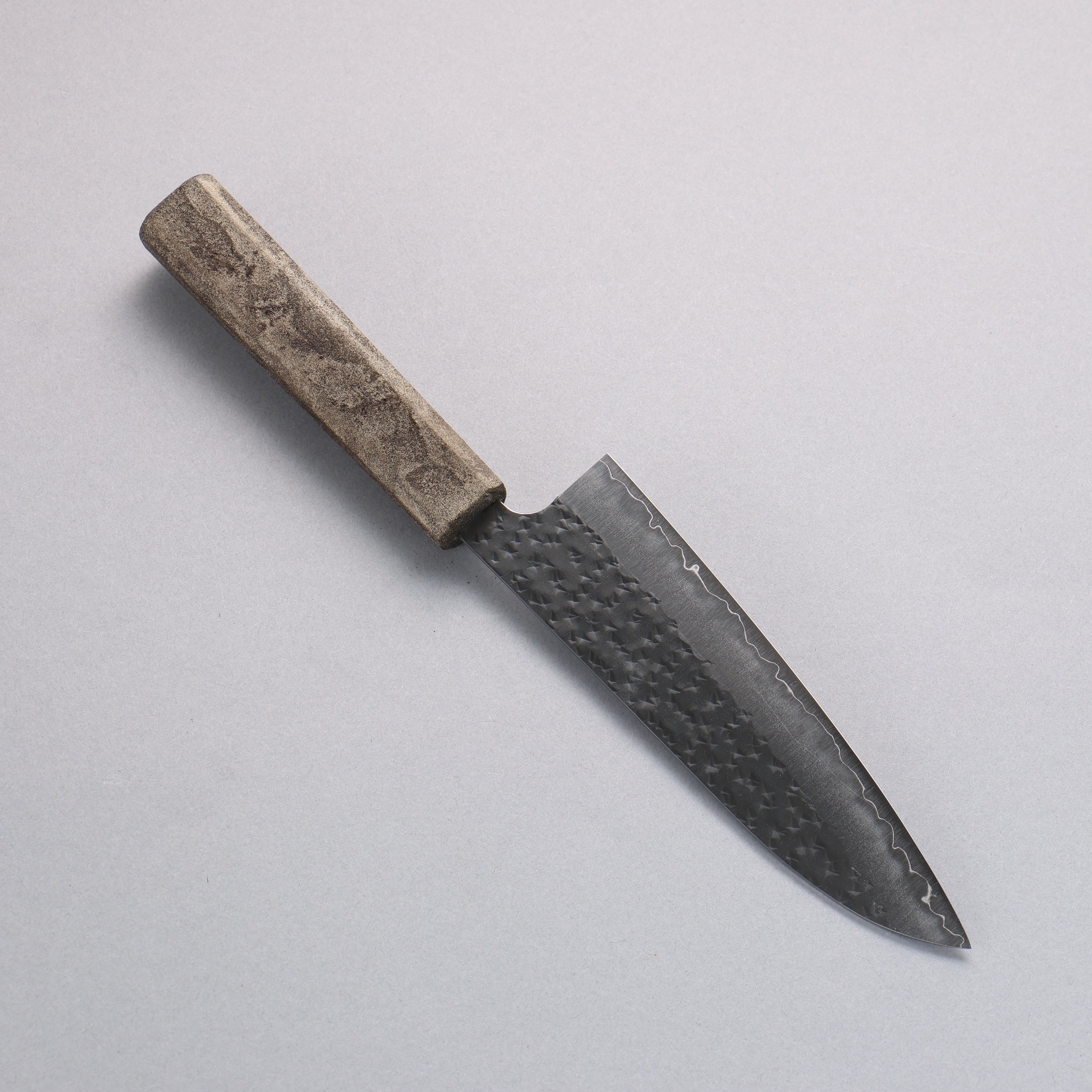 Yu Kurosaki x Wallace Wong SG2 Small Santoku 150mm & Bunka 170mm Set Ginryu Ishime Lacquered Oak Handle with Sheath - Japanny - Best Japanese Knife