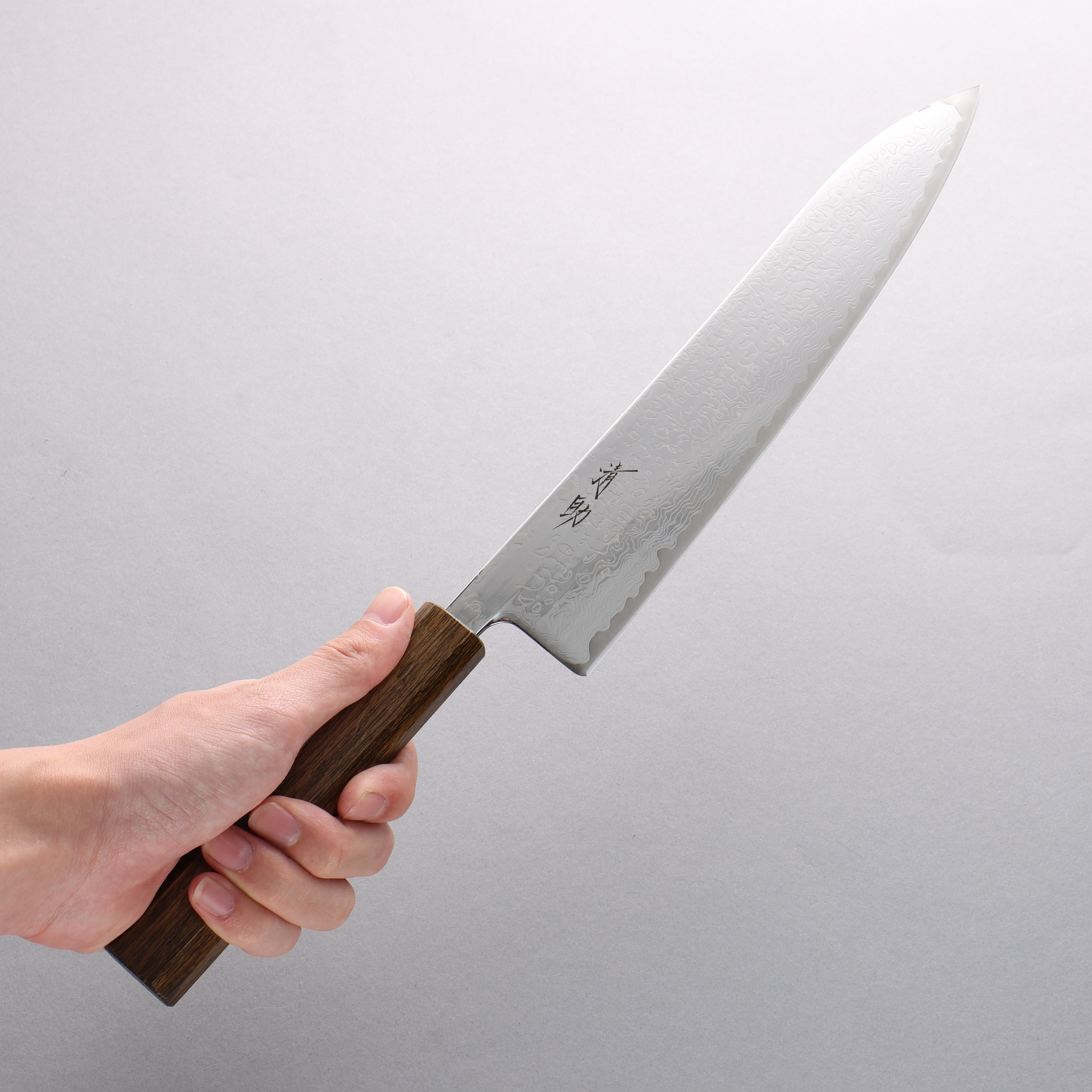 Seisuke VG10 Mirrored Finish Damascus Gyuto 240mm Oak Handle - Japanny - Best Japanese Knife