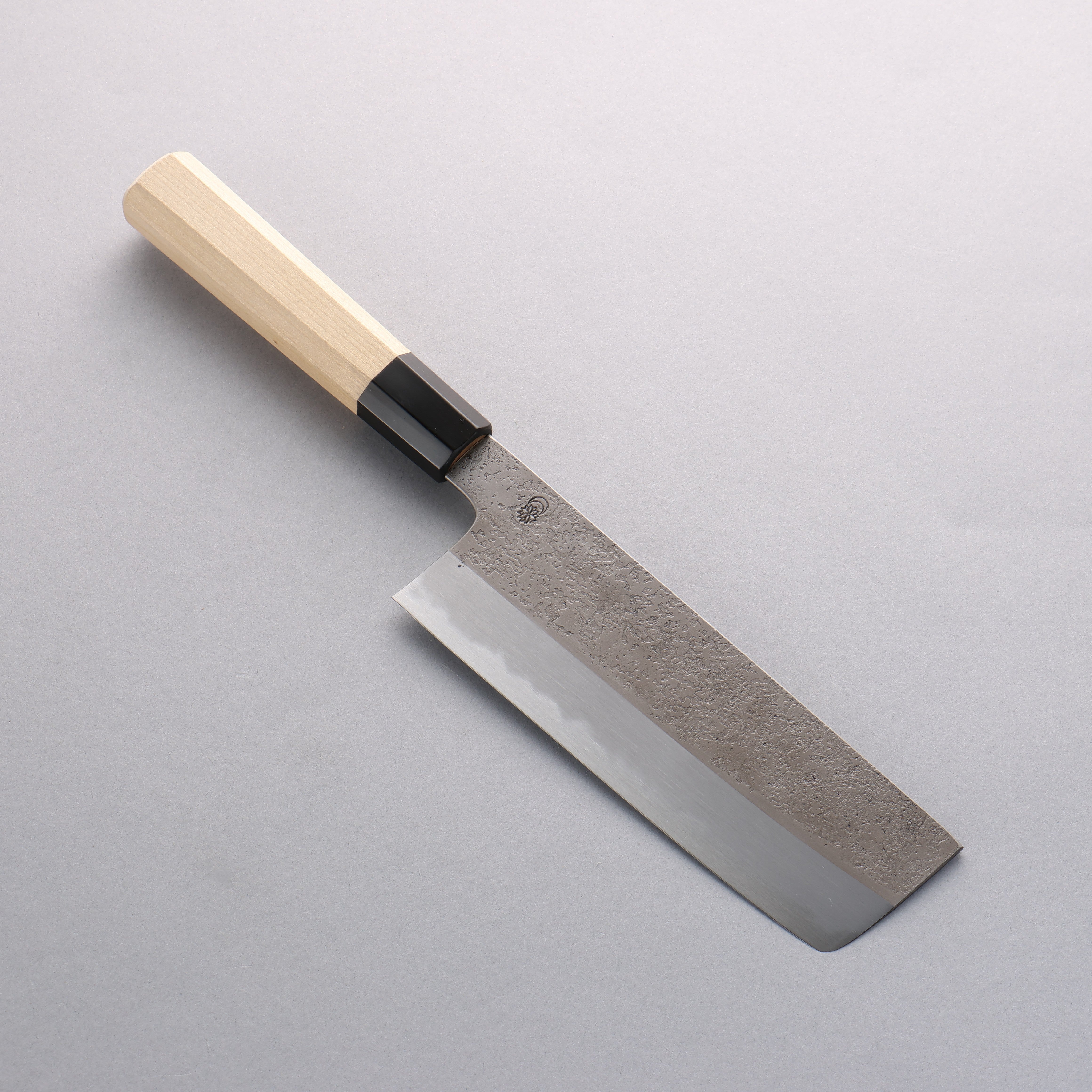 Kikuzuki White Steel No.2 Nashiji Nakiri 180mm Magnolia Handle - Japanny - Best Japanese Knife
