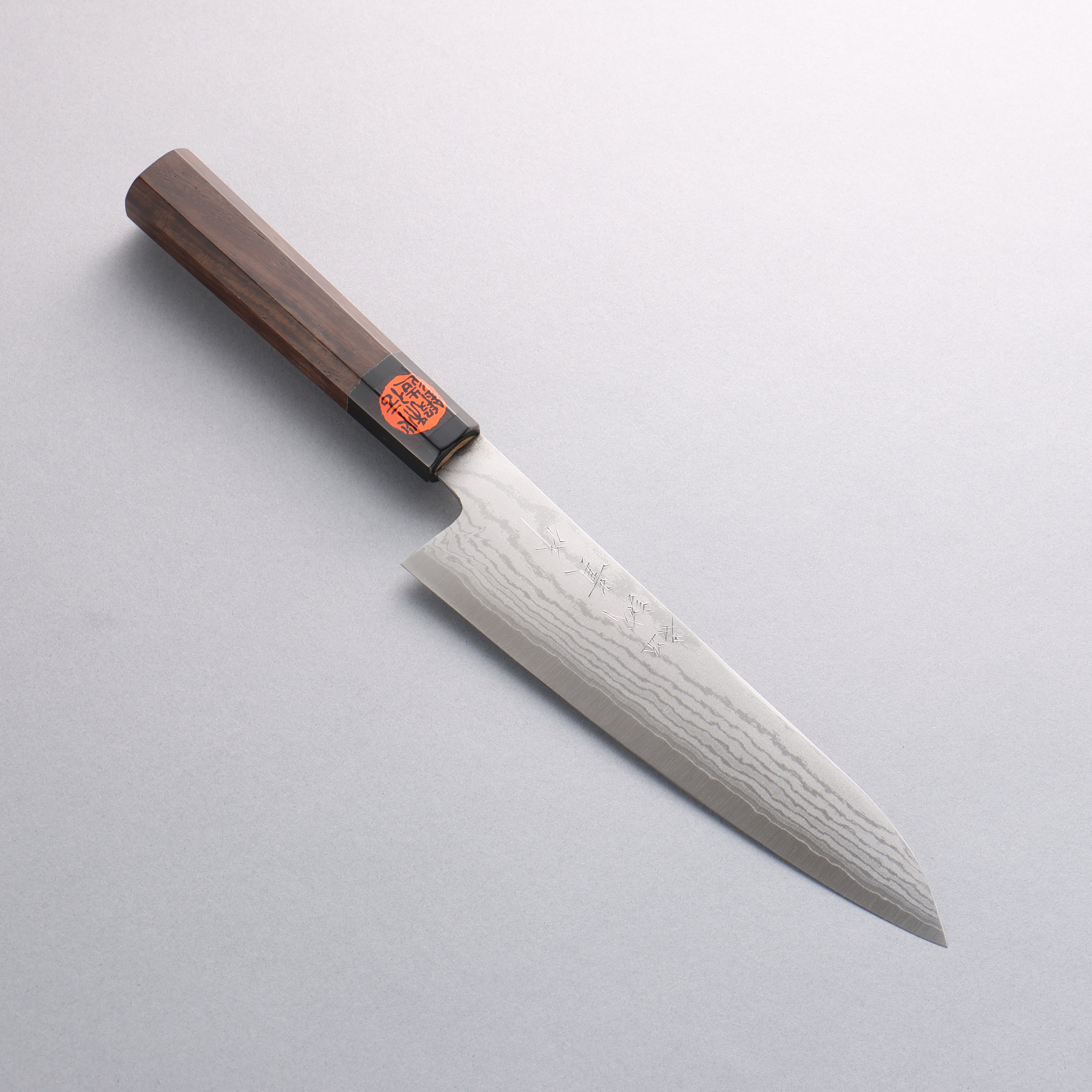 Shigeki Tanaka VG10 17 Layer Damascus Gyuto 180mm Walnut Handle - Japanny - Best Japanese Knife