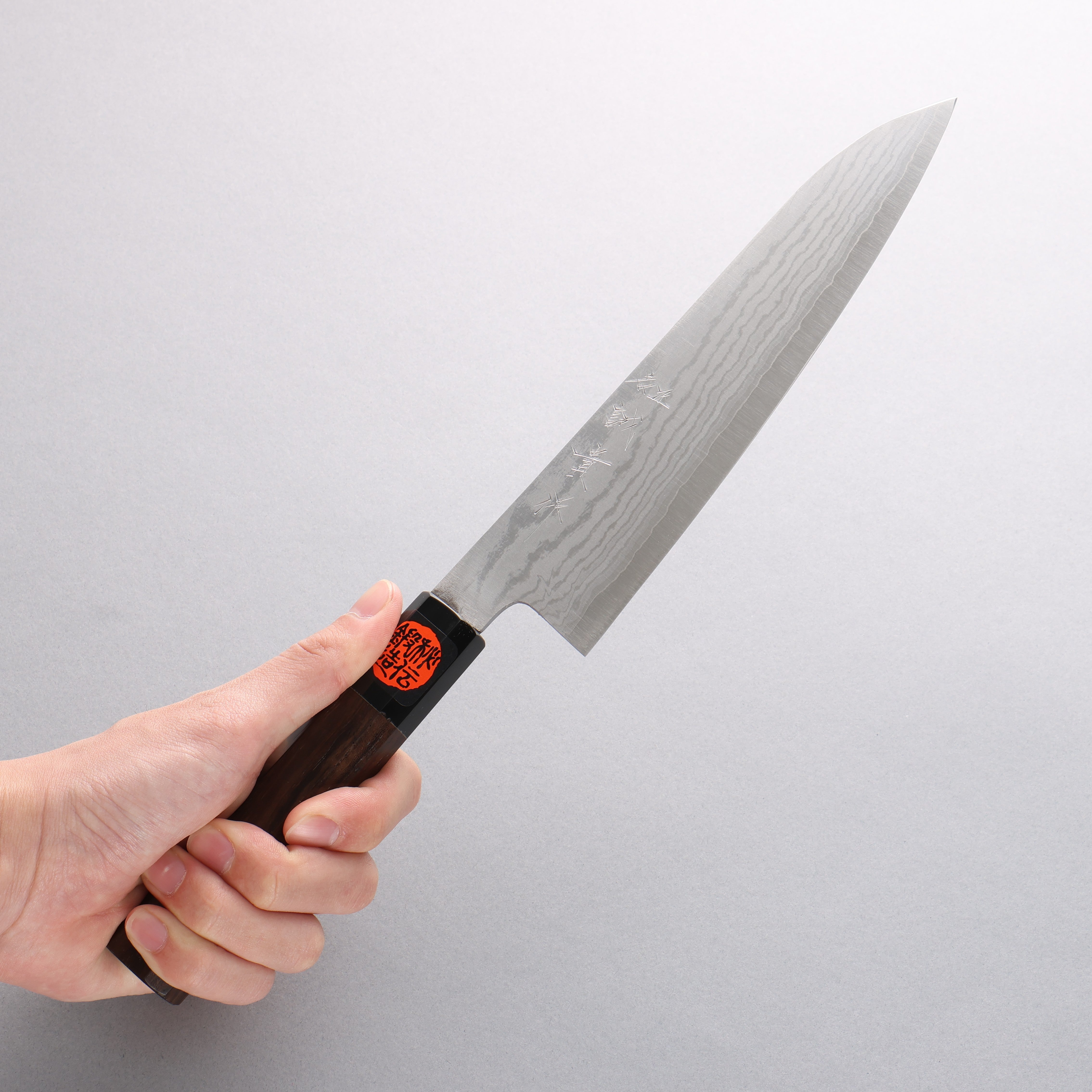 Shigeki Tanaka VG10 17 Layer Damascus Gyuto 180mm Walnut Handle - Japanny - Best Japanese Knife
