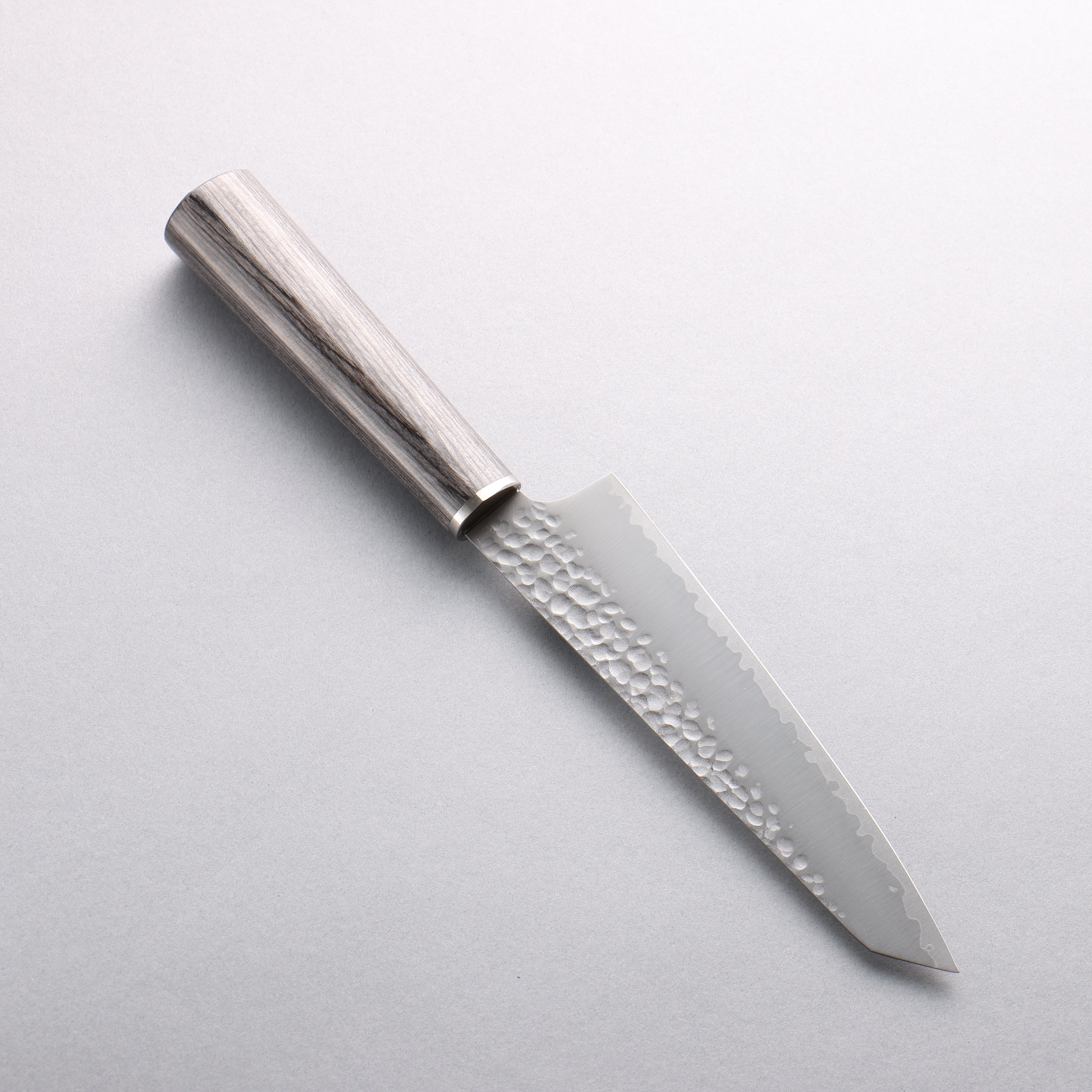 Seisuke VG10 Hammered Kiritsuke Petty-Utility 150mm Charcoal Gray Pakka wood Handle - Japanny - Best Japanese Knife