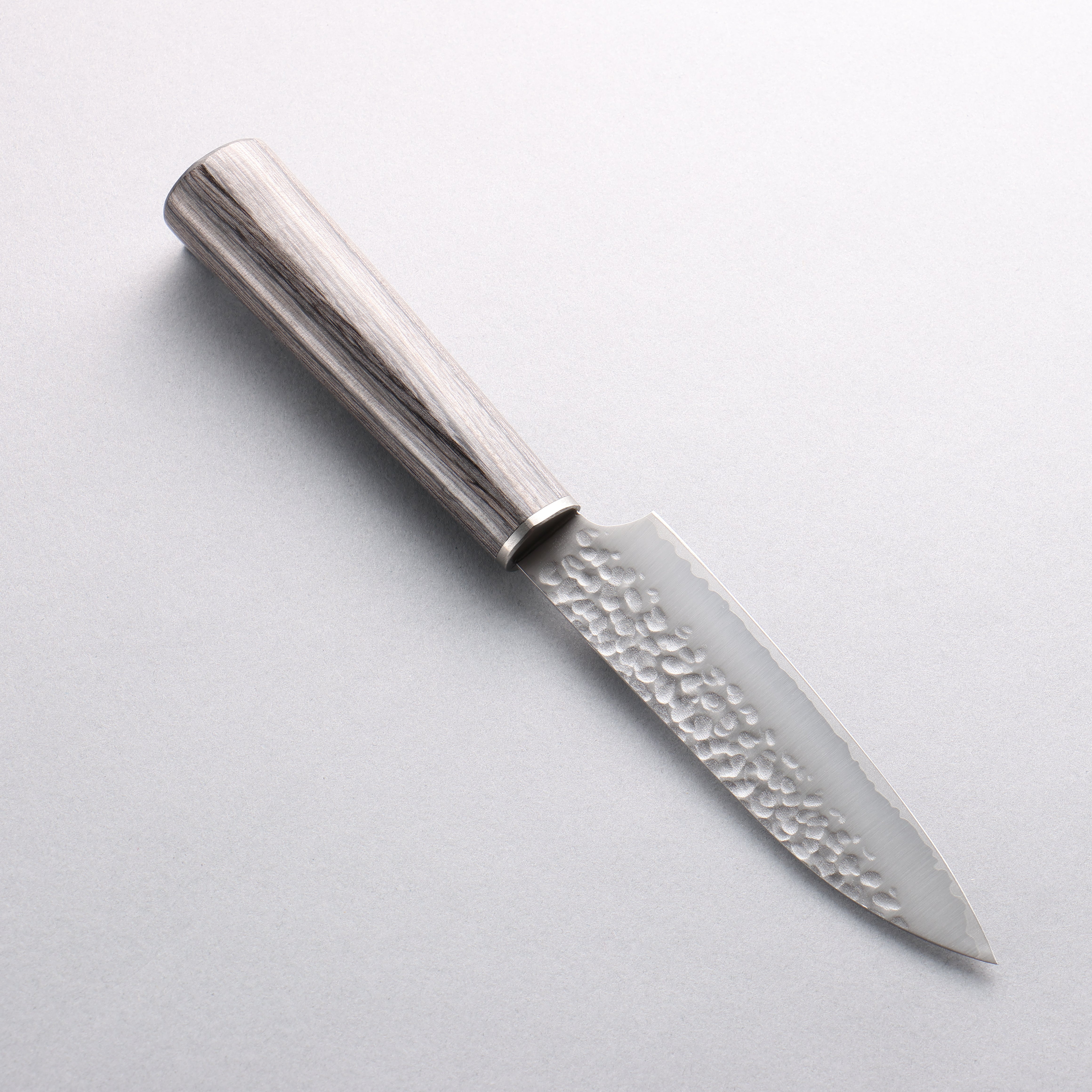 Seisuke VG10 Hammered Petty-Utility 120mm Charcoal Gray Pakka wood Handle - Japanny - Best Japanese Knife