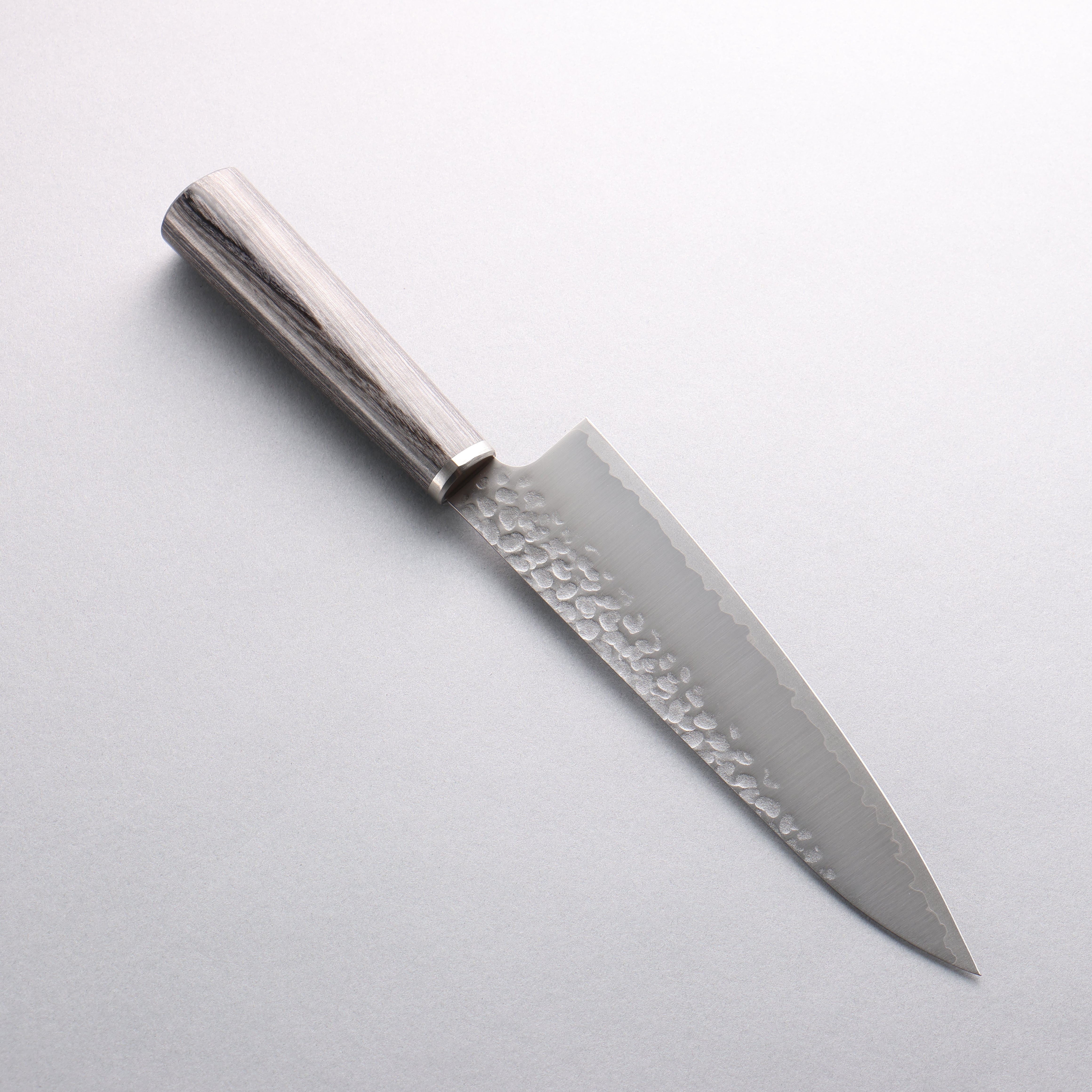 Seisuke VG10 Hammered Gyuto 180mm Charcoal Gray Pakka wood Handle - Japanny - Best Japanese Knife