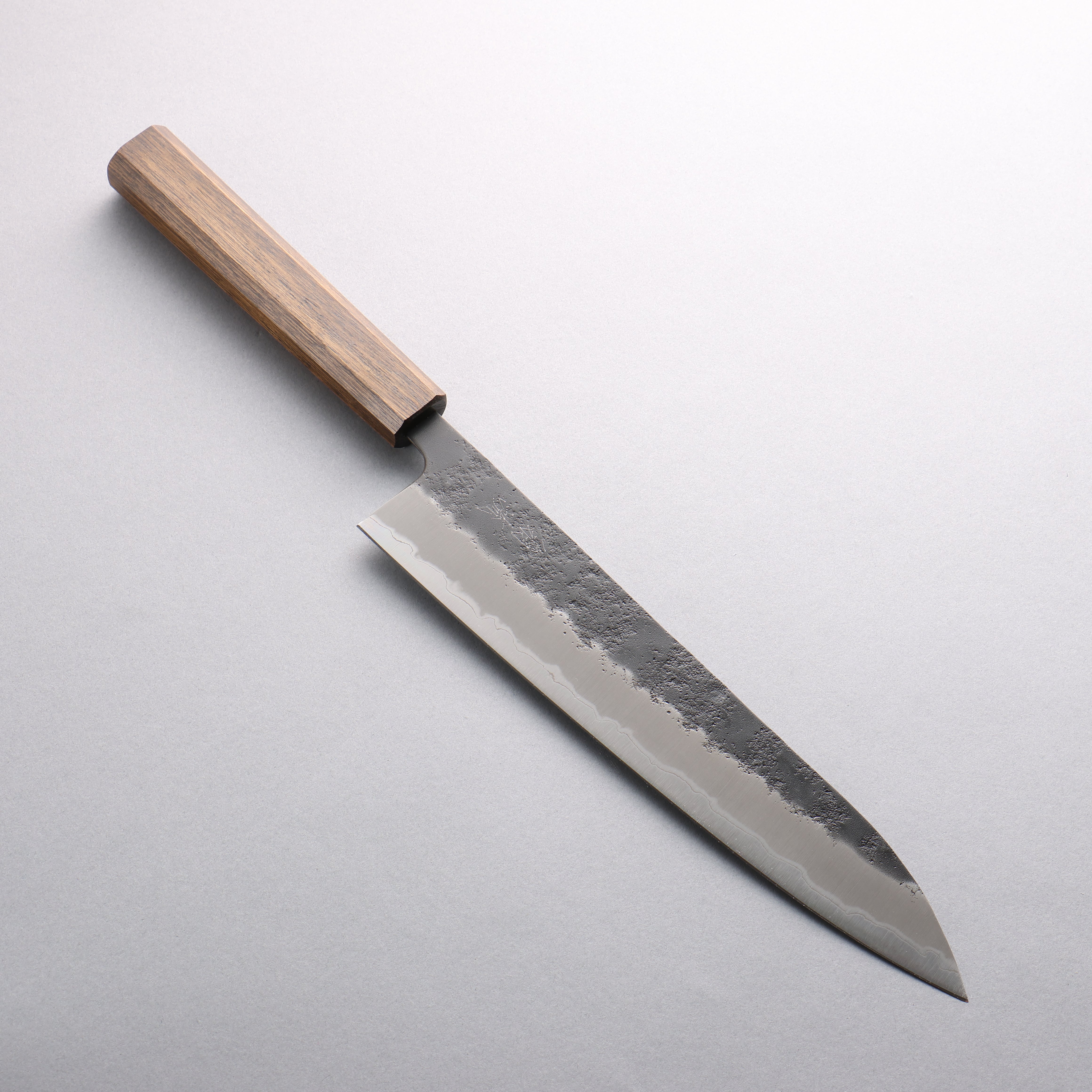 Oul Blue Super Black Nashiji Gyuto 240mm Oak Handle - Japanny - Best Japanese Knife