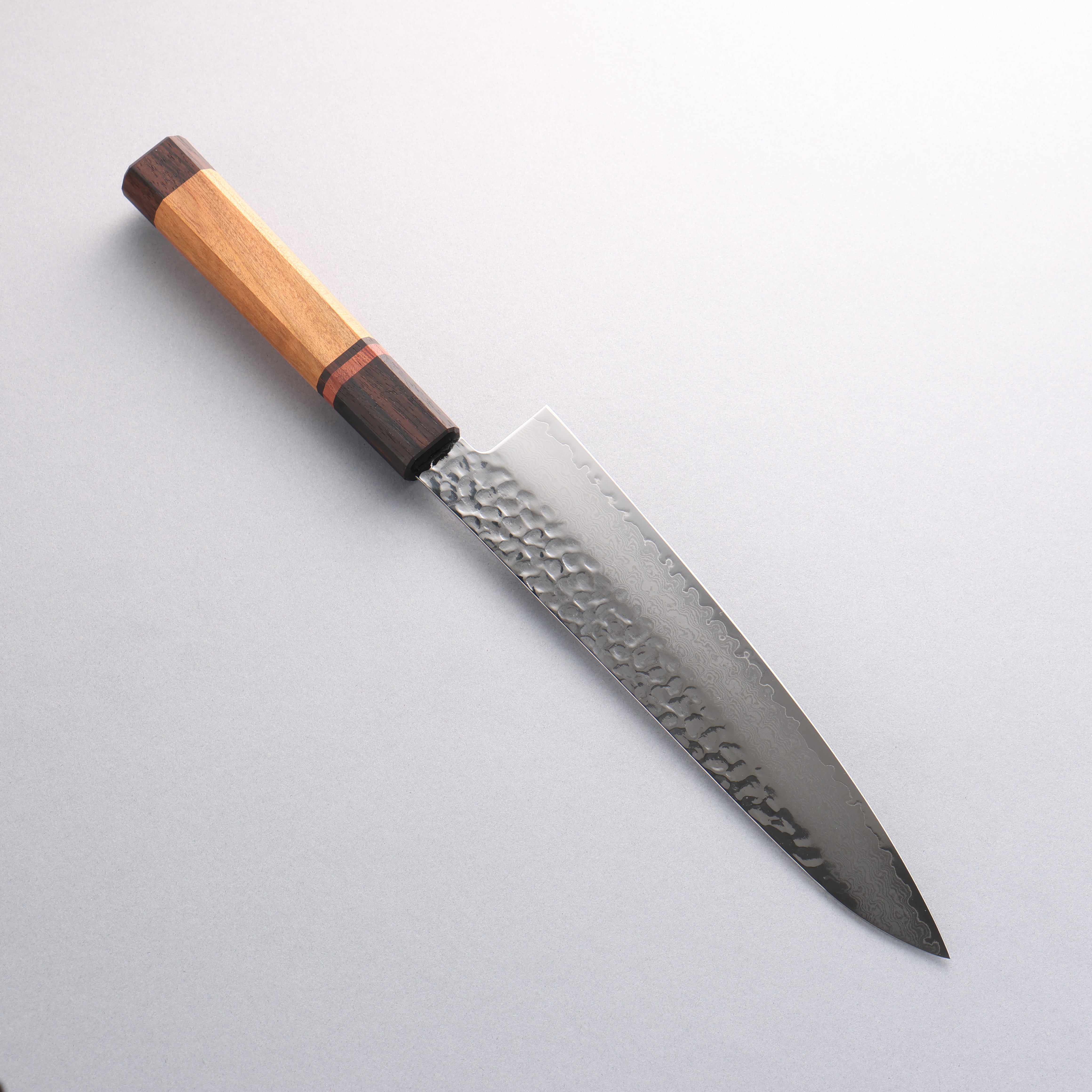 Sakai Takayuki VG10 33 Layer Damascus Gyuto 210mm Mountain cherry (12 sided) Handle - Japanny - Best Japanese Knife