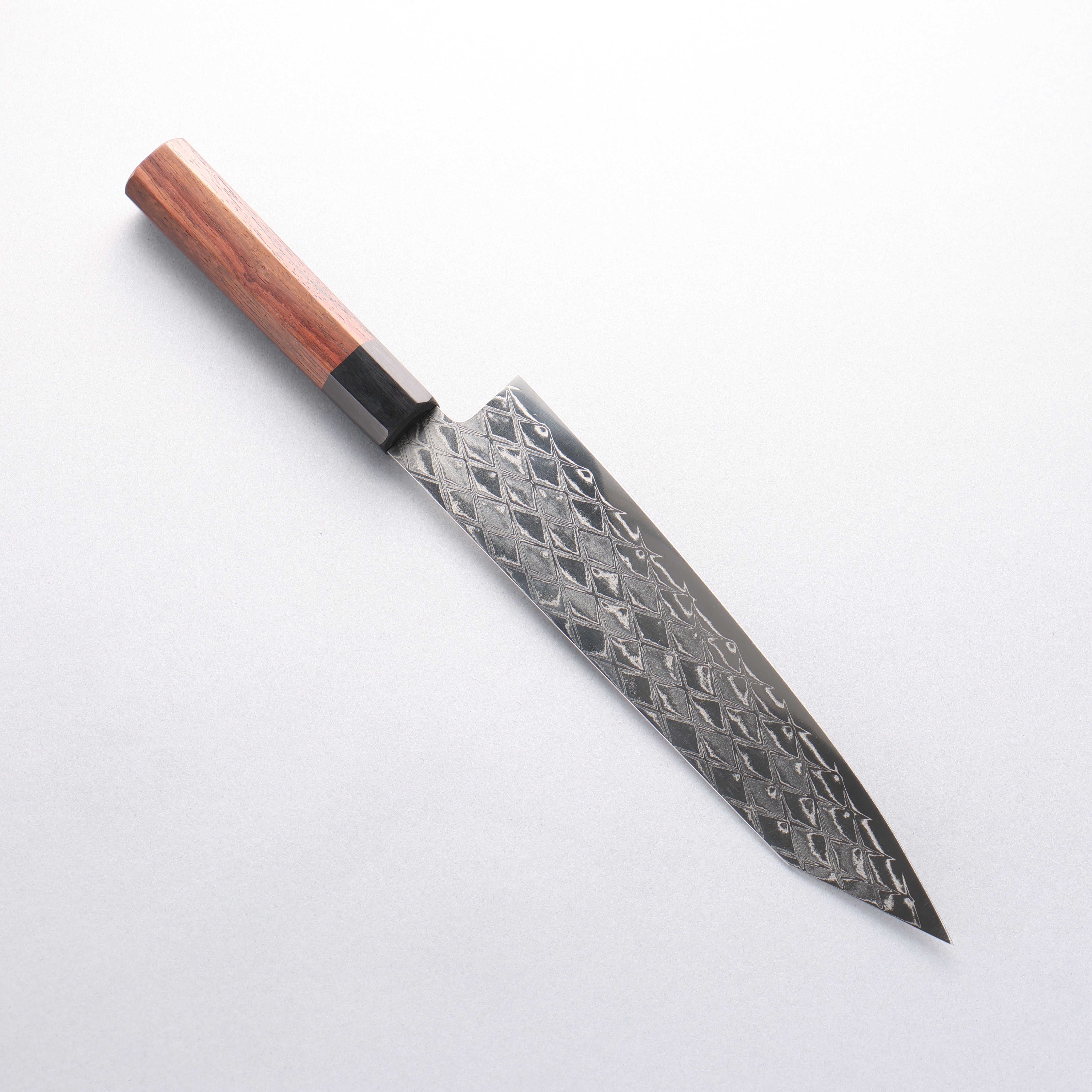 Seisuke AUS10 Mirror Crossed Kiritsuke Gyuto 210mm Shitan (ferrule: Black Pakka wood) Handle - Japanny - Best Japanese Knife