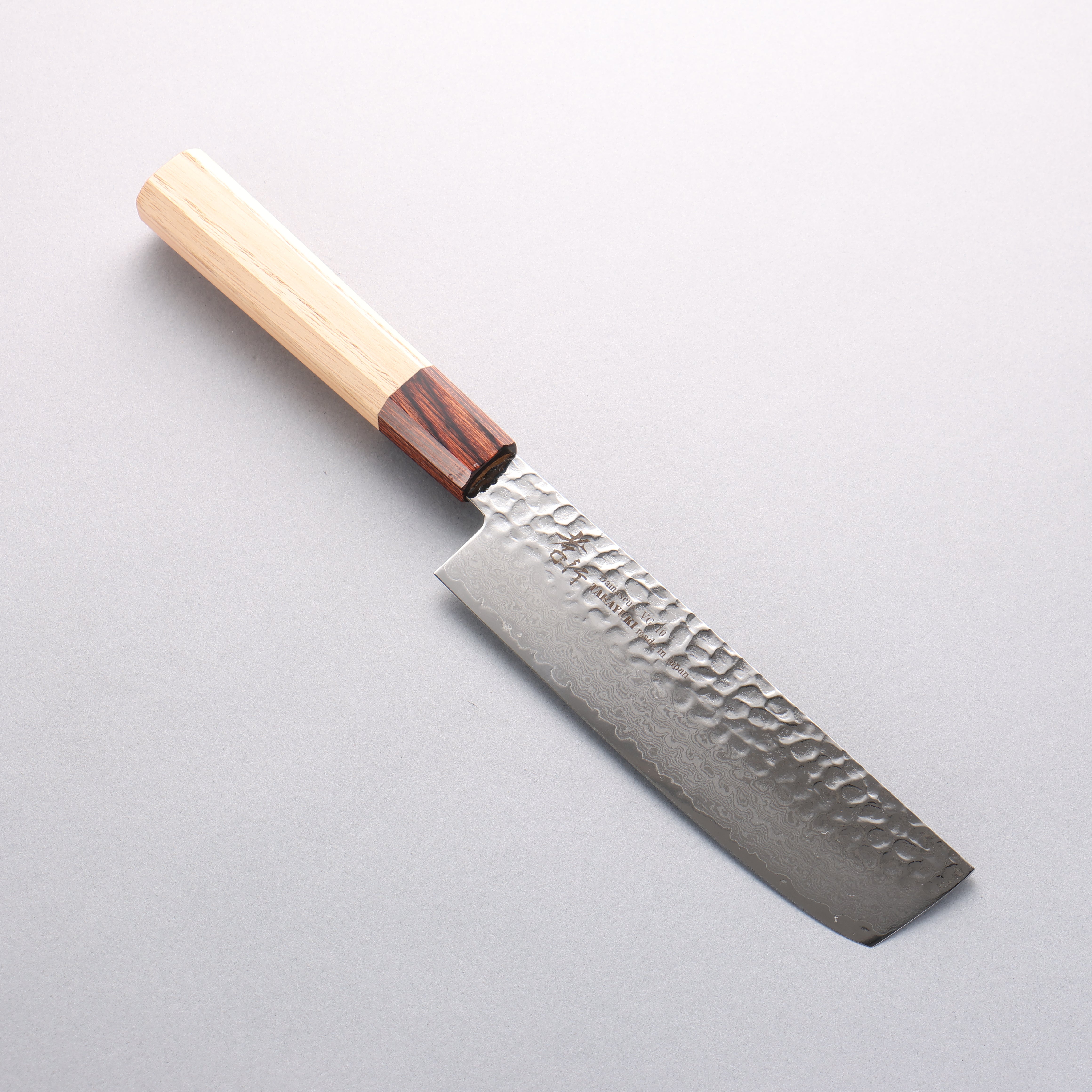 Sakai Takayuki VG10 33 Layer Damascus Nakiri 160mm Keyaki (Japanese Elm) Handle - Japanny - Best Japanese Knife