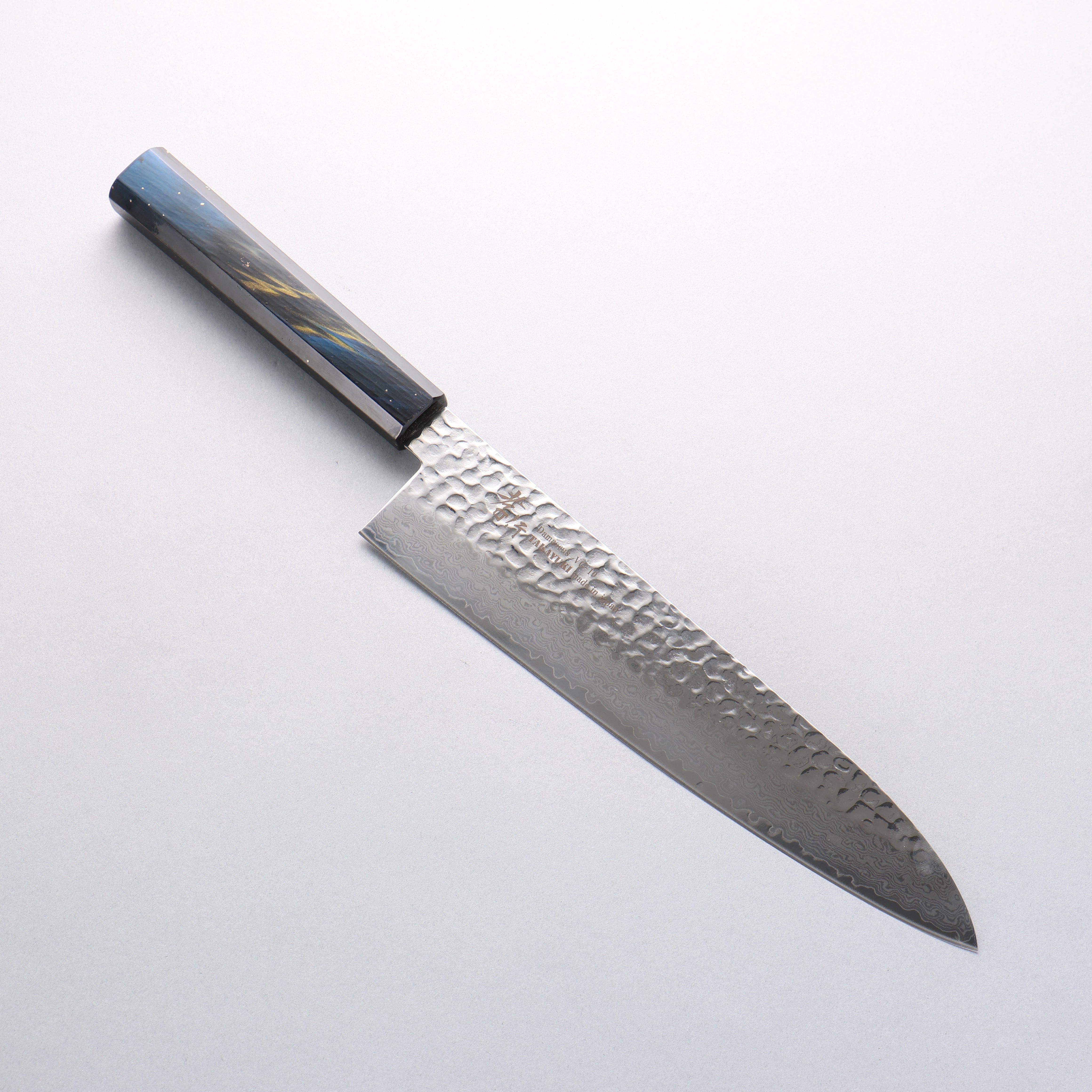 Sakai Takayuki VG10 33 Layer Damascus Gyuto 240mm Live oak Lacquered (Saiu) Handle - Japanny - Best Japanese Knife
