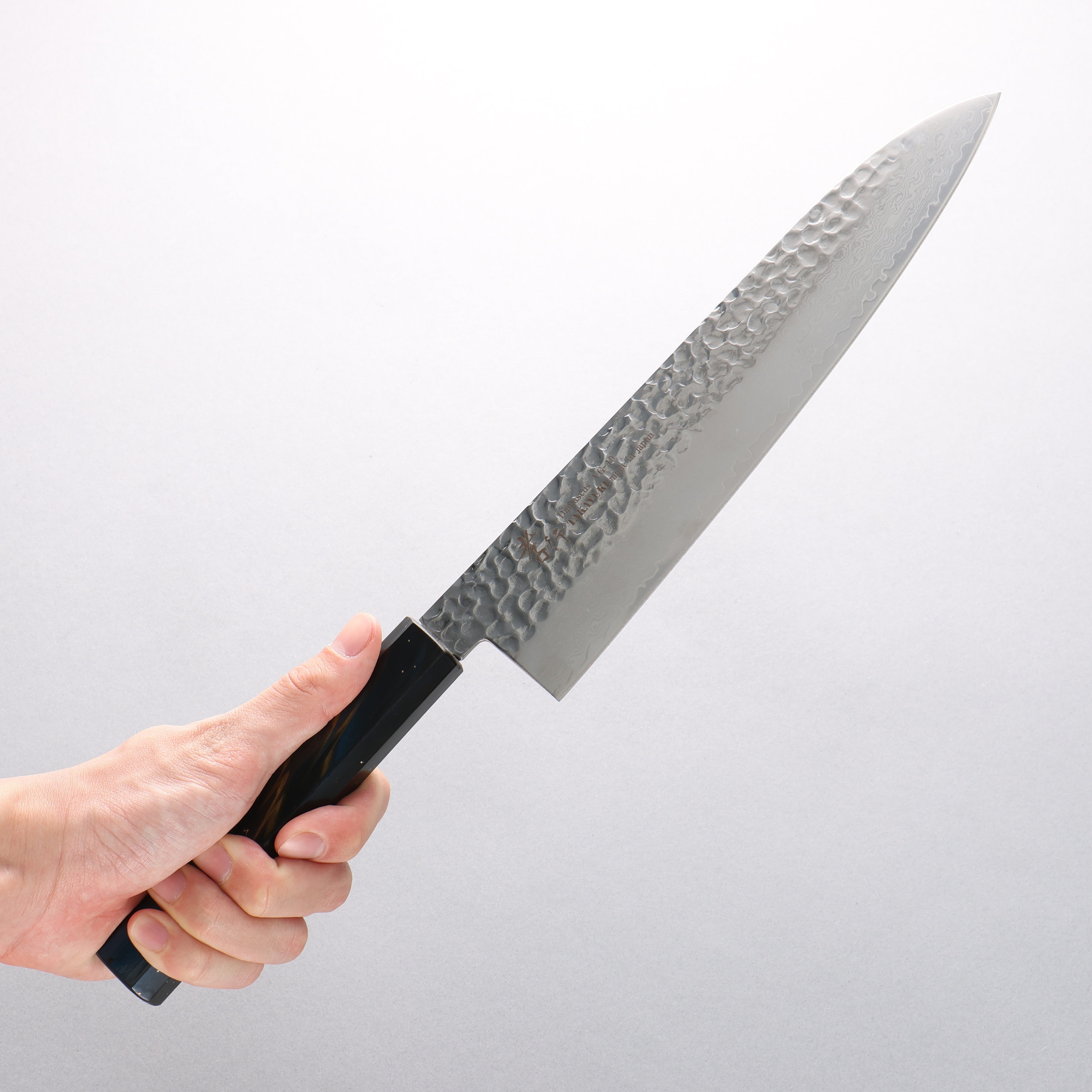 Sakai Takayuki VG10 33 Layer Damascus Gyuto 240mm Live oak Lacquered (Saiu) Handle - Japanny - Best Japanese Knife