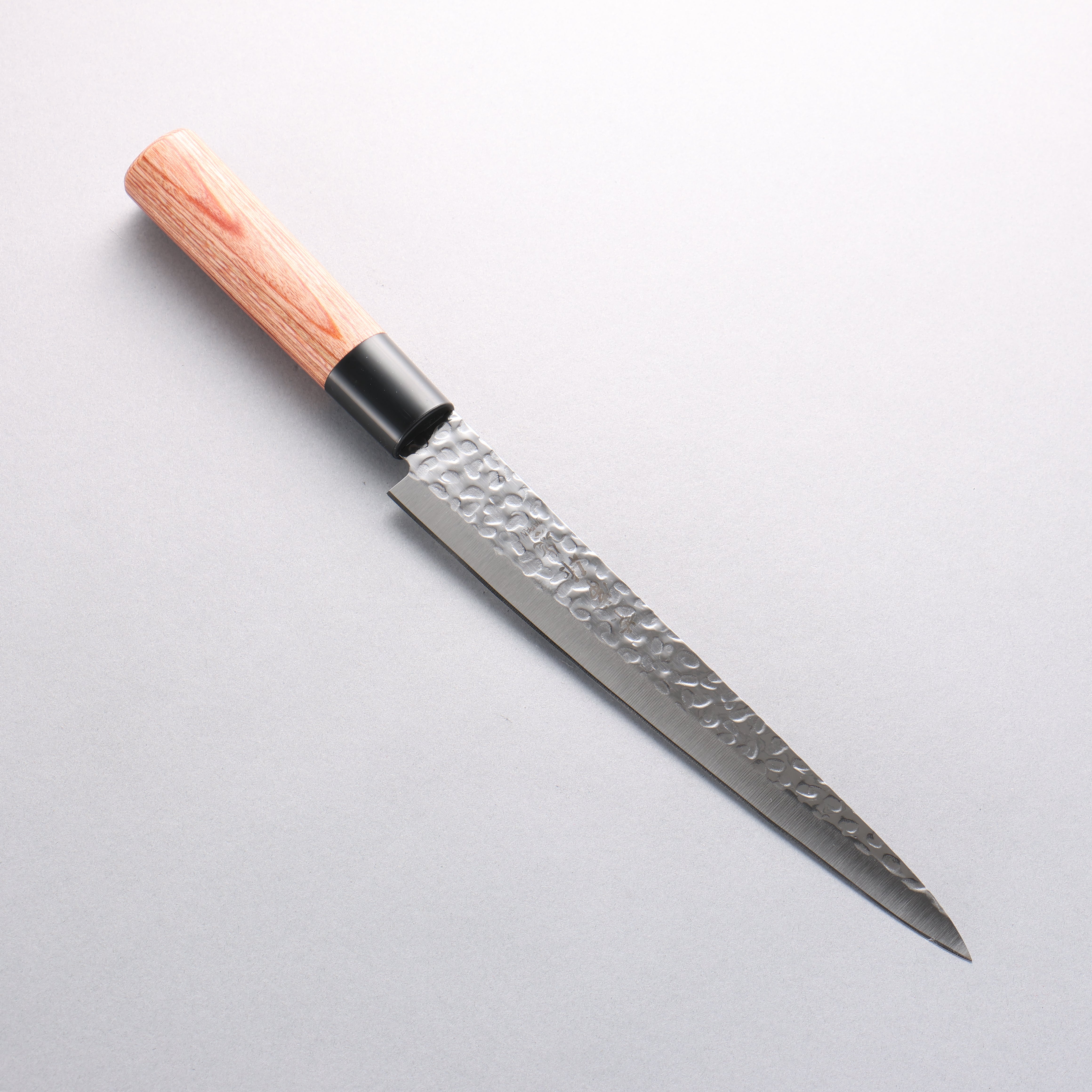 Kanetsune DSR-1K6 Hammered Sujihiki 210mm Red Pakka wood Handle - Japanny - Best Japanese Knife
